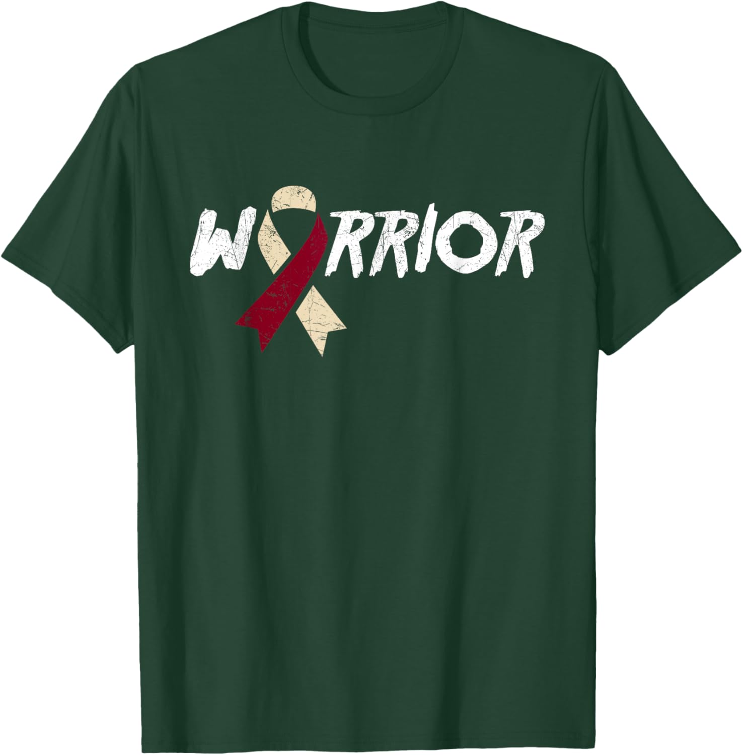 Throat Cancer Oral, Head & Neck Cancer Warrior Fighter T-Shirt - T-Shirt | Forest