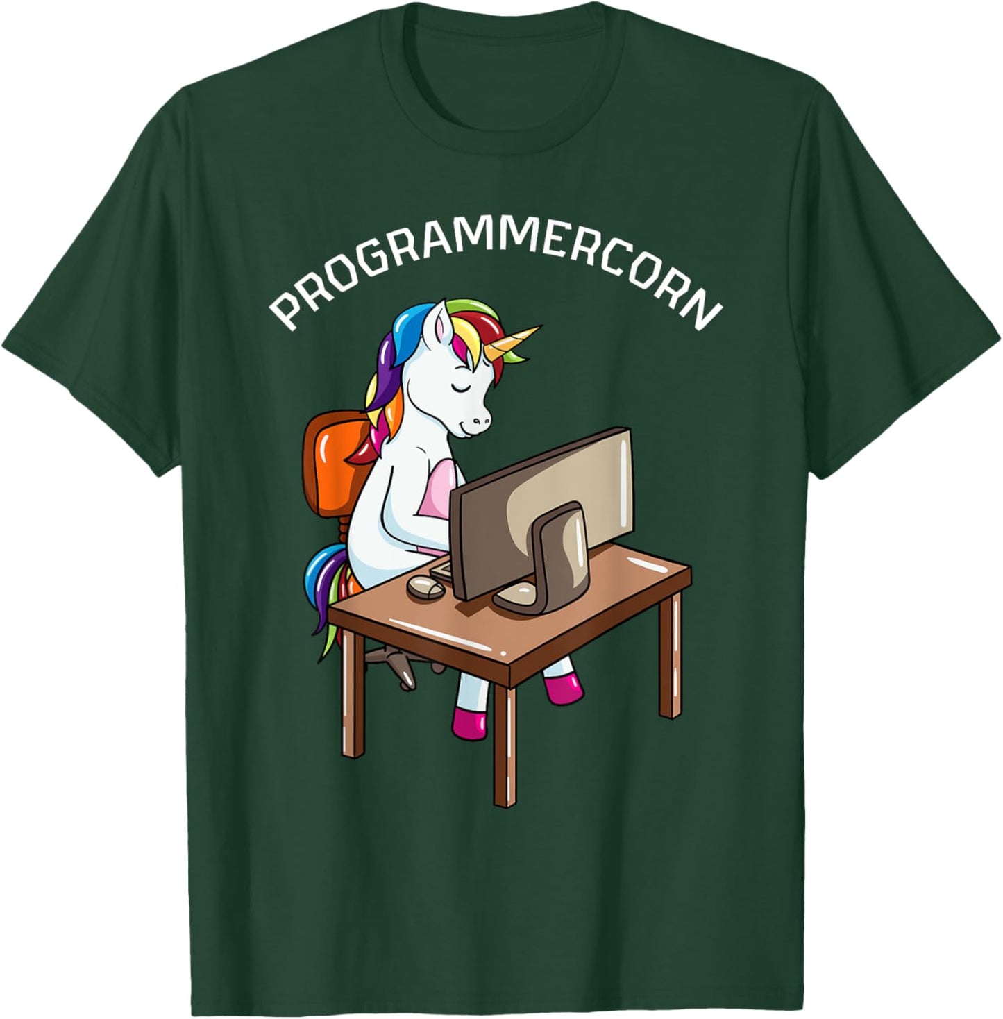 Programmercorn Unicorn Lover Programmer Web Developer T-Shirt - T-Shirt | Forest