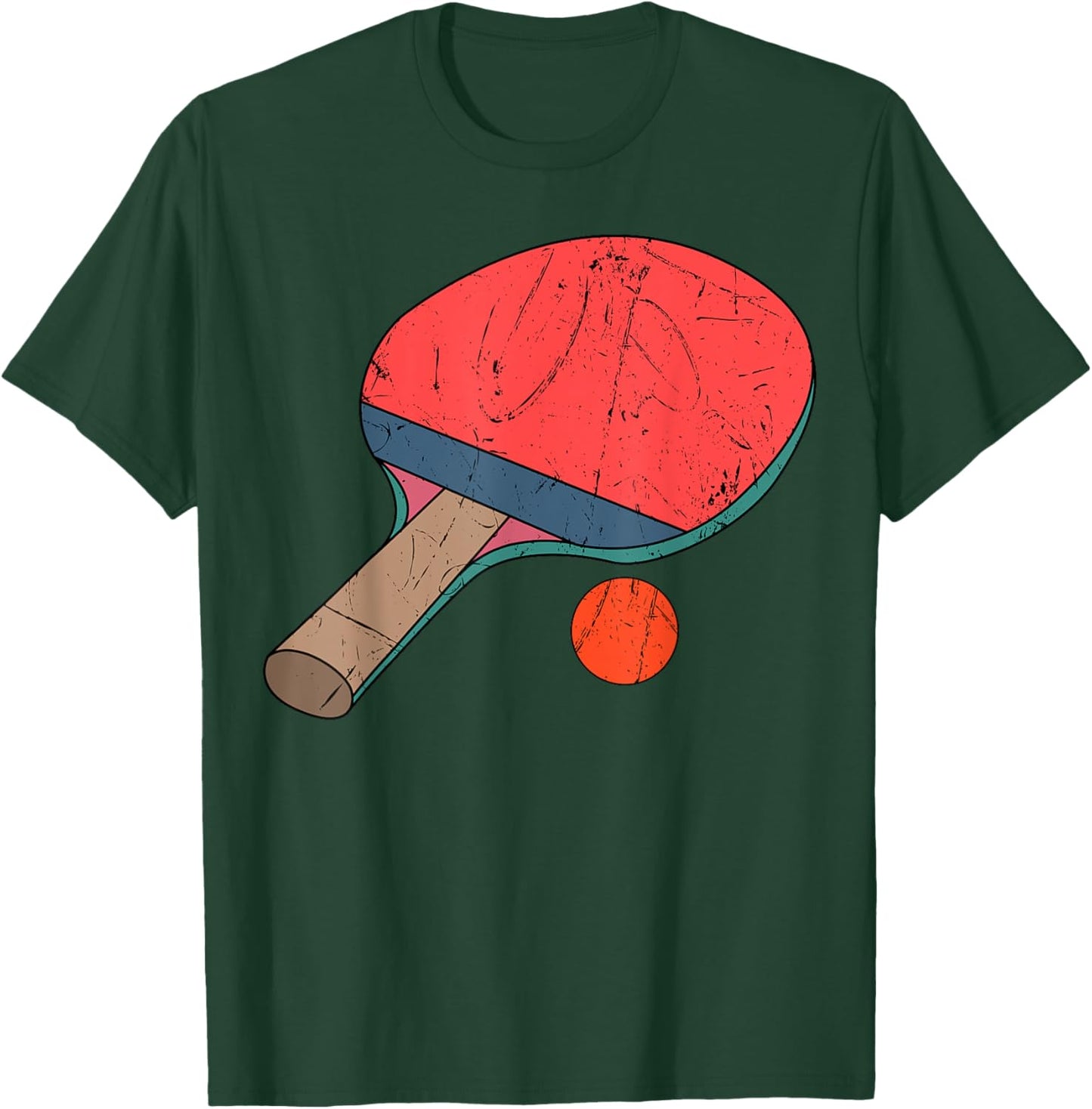Table Tennis Retro Vintage Ping-pong Lover T-Shirt - T-Shirt | Forest