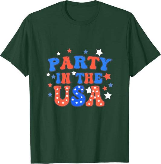 Party In The USA 4th Of July Independence Day Baby Toddler T-Shirt - T-Shirt | Forest