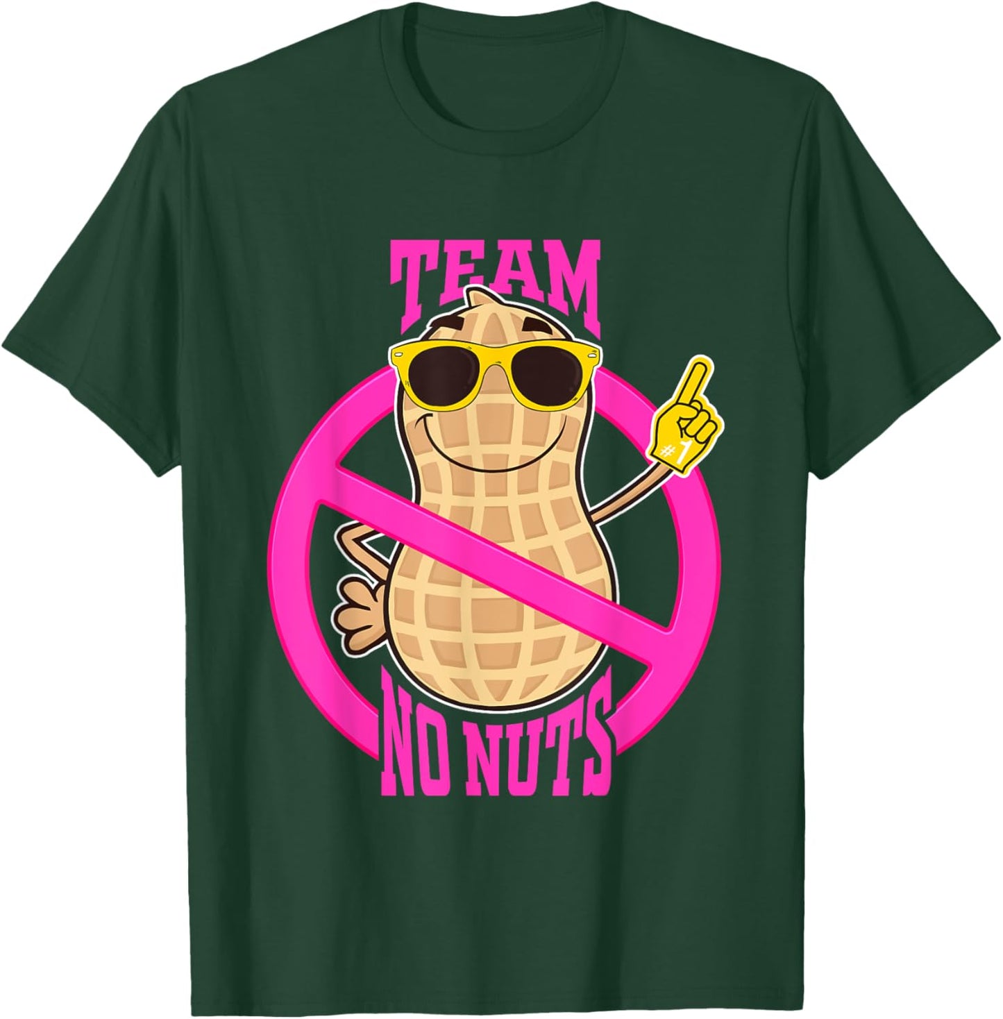 Team No Nuts gender reveal pregnancy announcement baby girl T-Shirt - T-Shirt | Forest