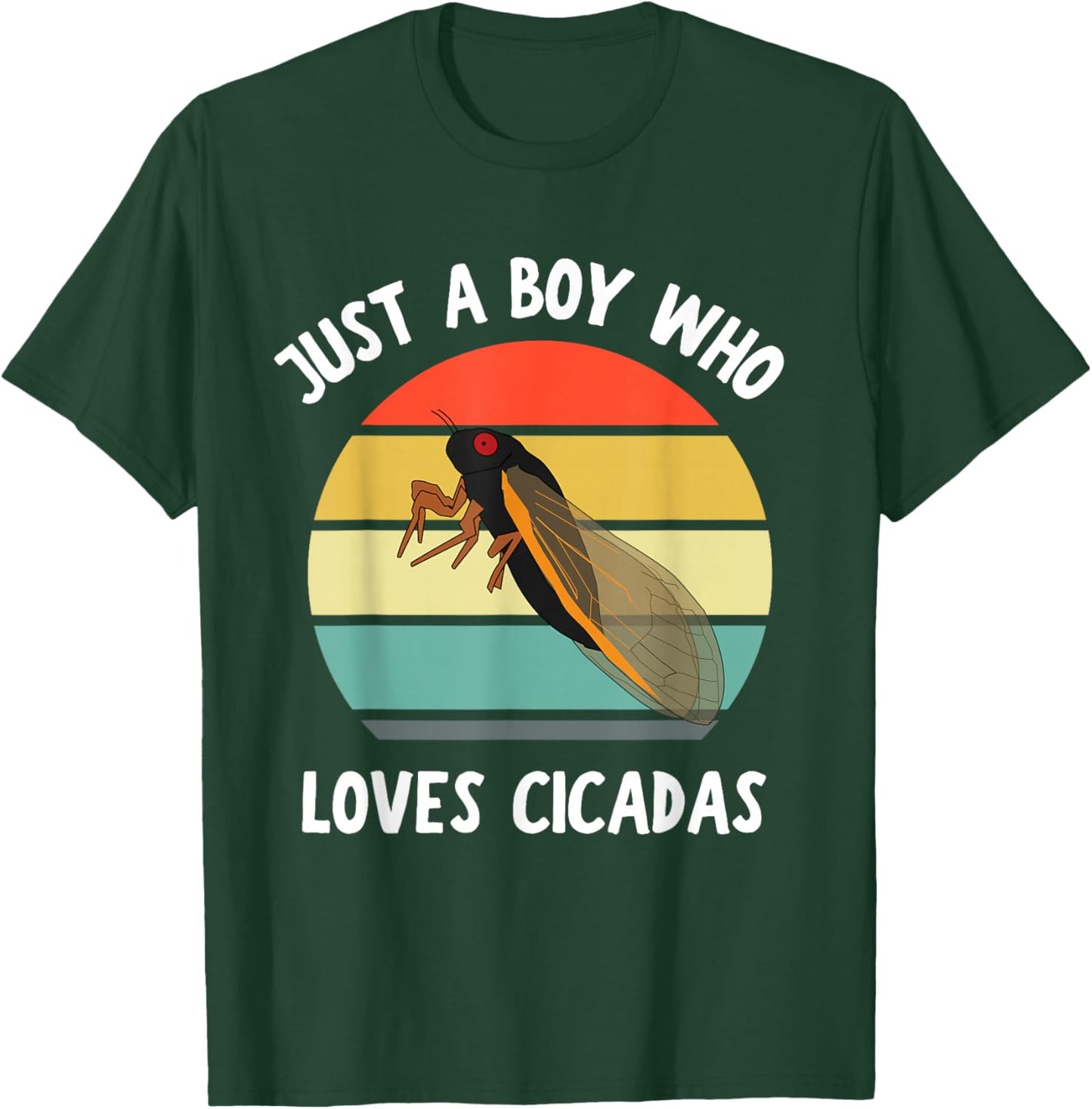 Just A Boy Who Loves Cicadas Future Entomologist Kids Boys T-Shirt - T-Shirt | Forest