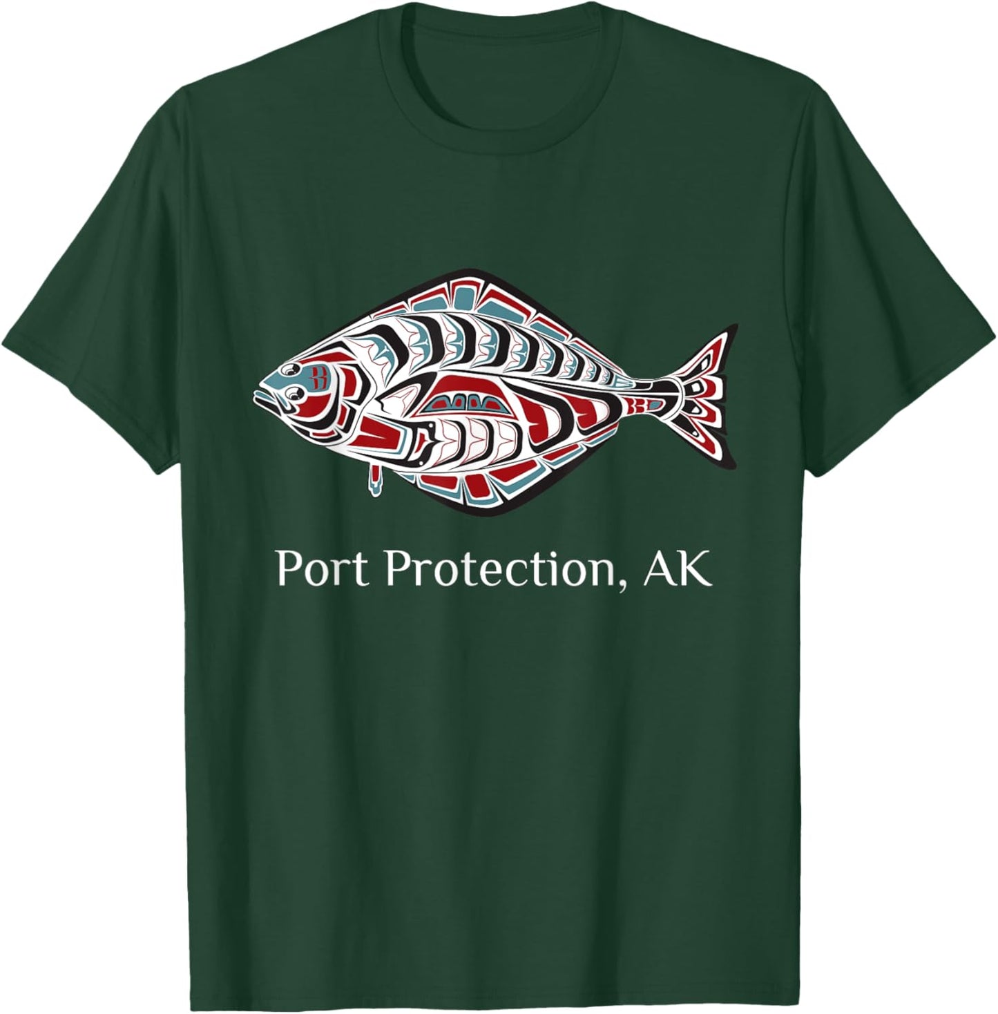 Port Protection, Alaska Native American Halibut Fishermen T-Shirt - T-Shirt | Forest
