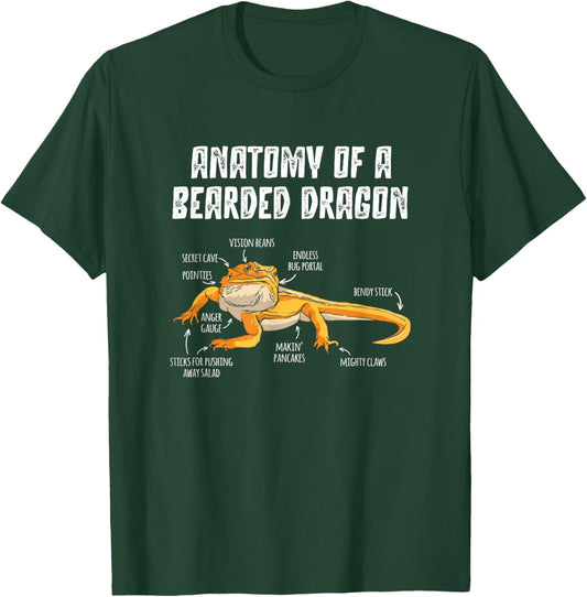 Anatomy Of A Bearded Dragon T-Shirt - T-Shirt | Forest