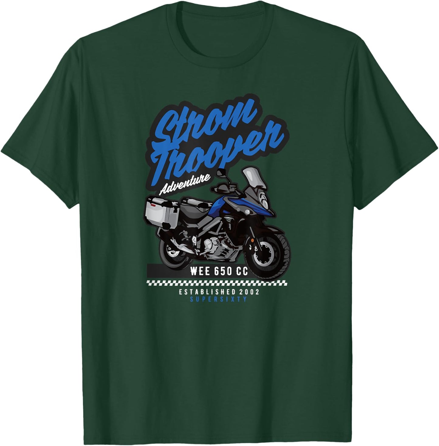 Strom Trooper Adventure Wee 650 Motorcycle Ride Design T-Shirt - T-Shirt | Forest