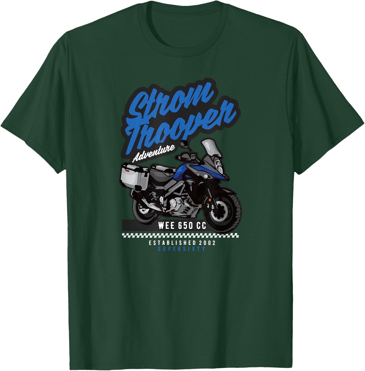 Strom Trooper Adventure Wee 650 Motorcycle Ride Design T-Shirt - T-Shirt | Forest