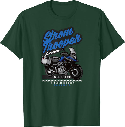 Strom Trooper Adventure Wee 650 Motorcycle Ride Design T-Shirt - T-Shirt | Forest