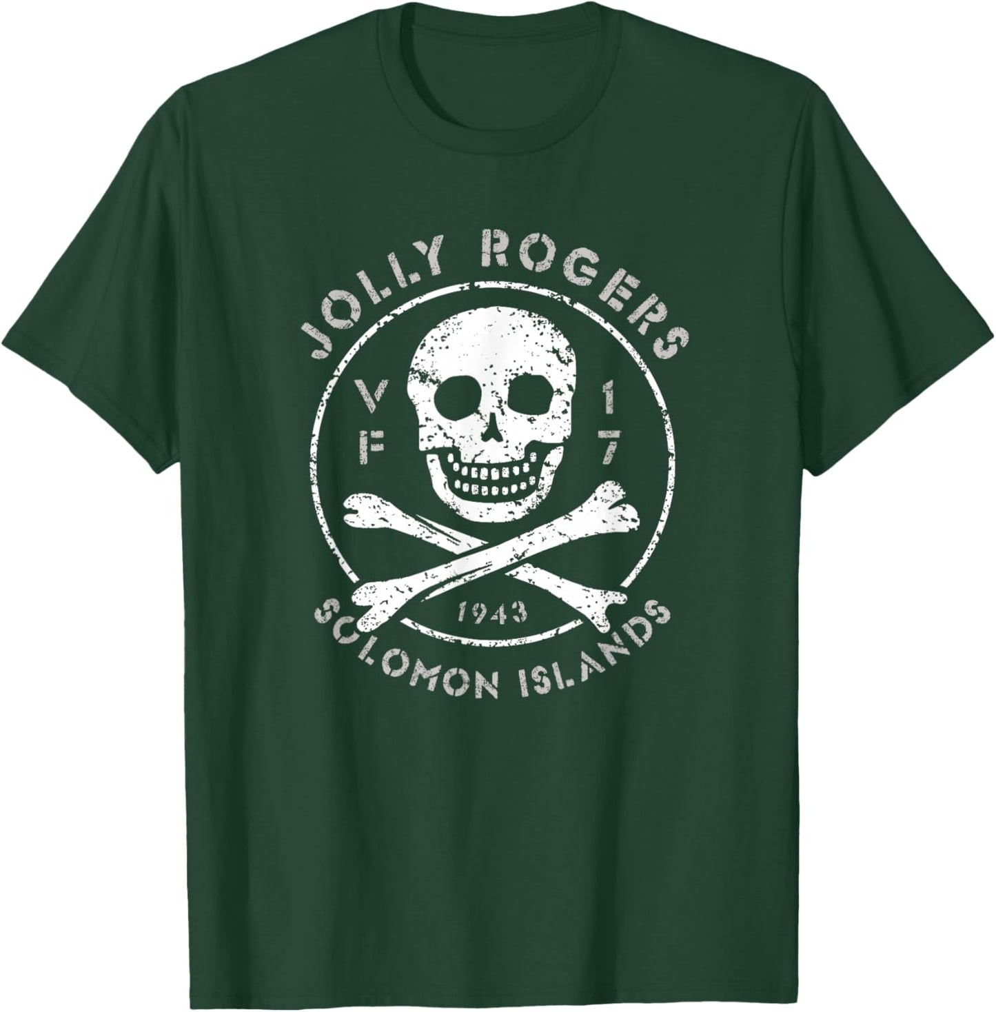 Jolly Rogers VF-17 Fighter Squadron | VF-61 F4U Corsair WW2 T-Shirt - T-Shirt | Forest