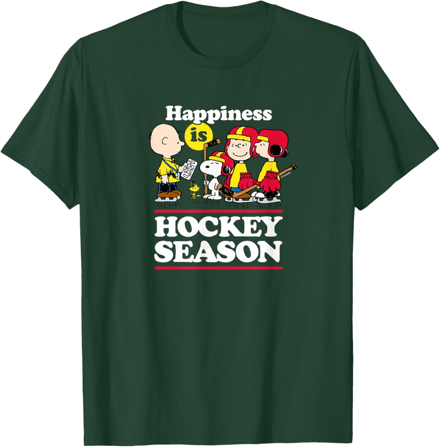 Peanuts - Happiness is Hockey Season T-Shirt - T-Shirt | Forest