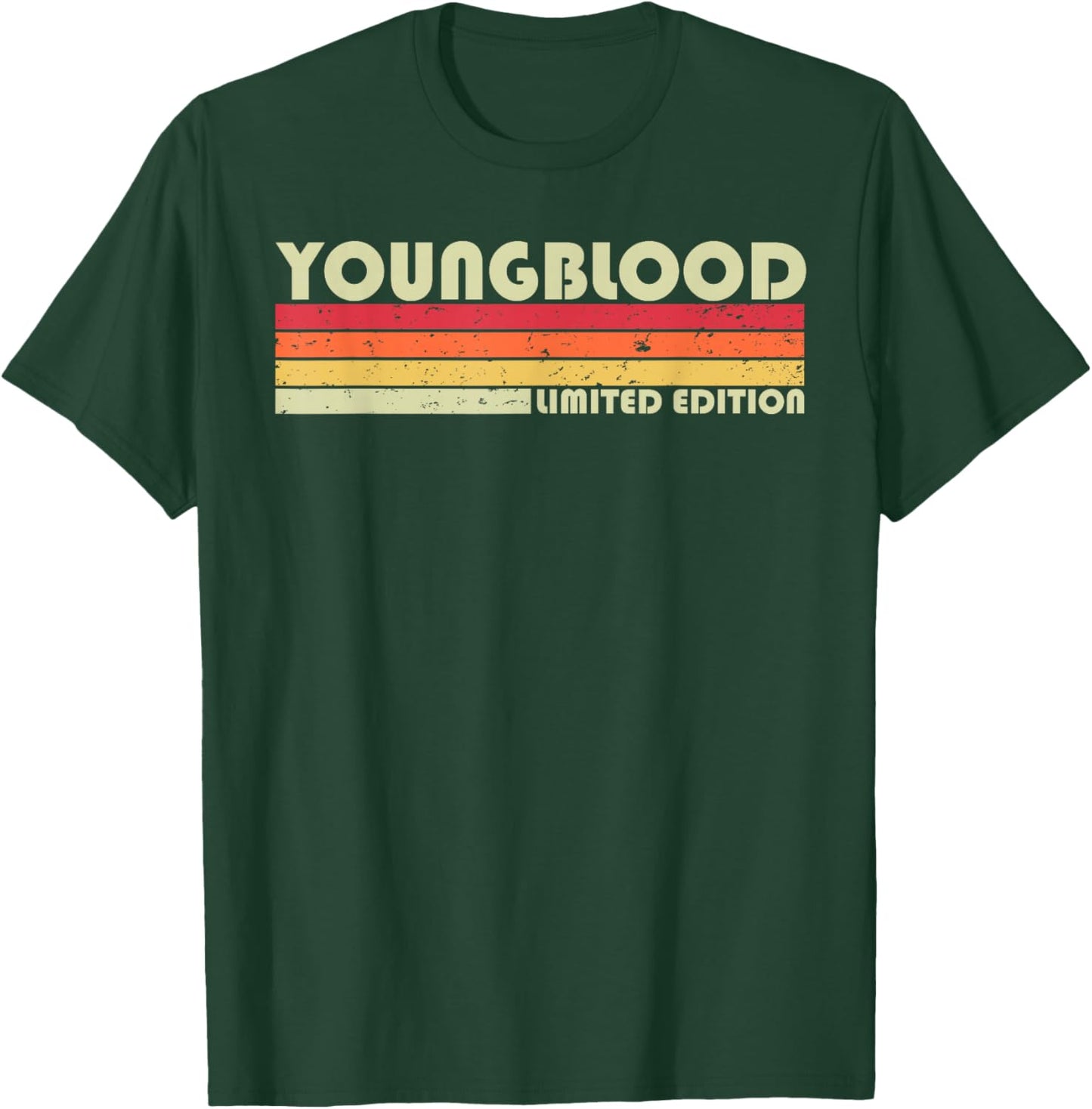 YOUNGBLOOD Surname Funny Retro Vintage 80s Birthday Reunion T-Shirt - T-Shirt | Forest