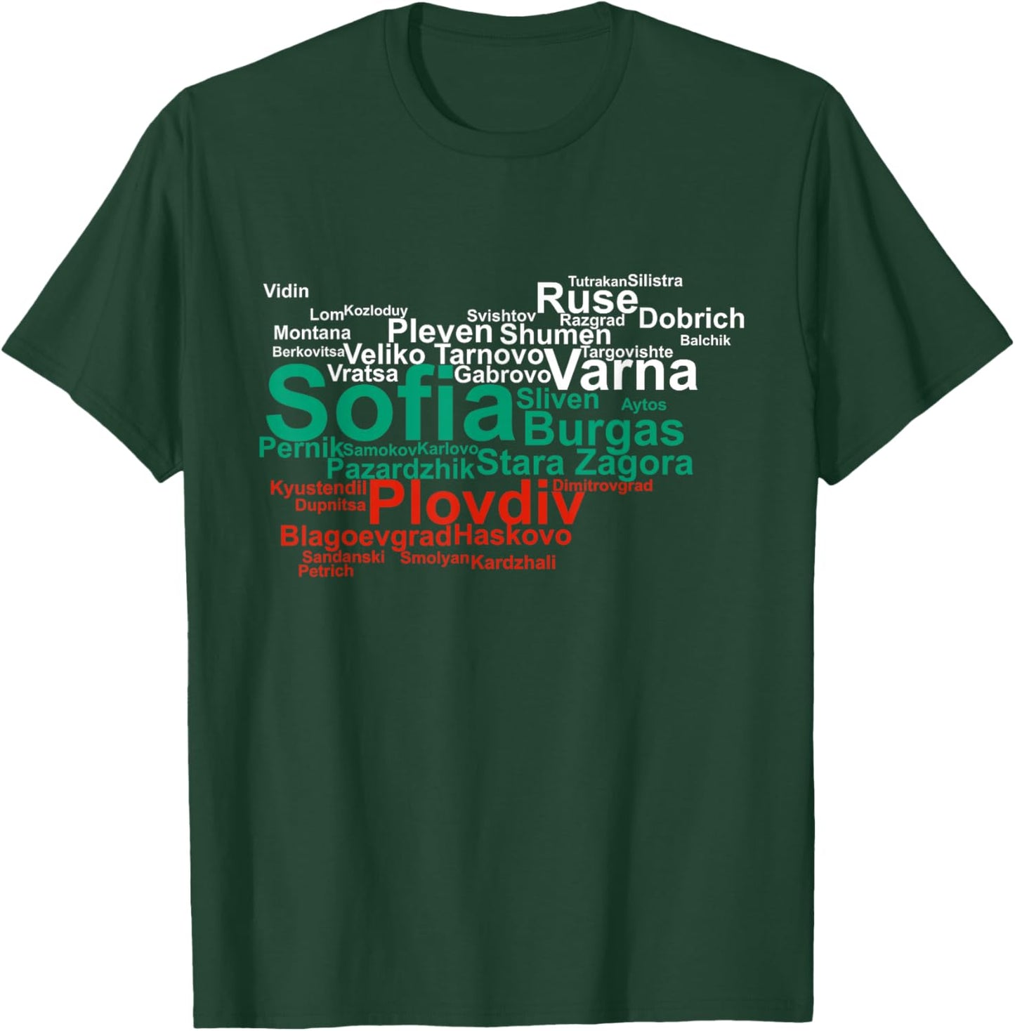 Bulgaria flag, Sofia Bulgaria flag, travel Bulgaria T-Shirt - T-Shirt | Forest