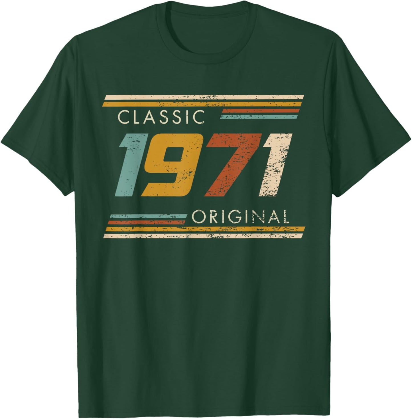 Classic 1971 Original Vintage Birthday Est 1971 Edition T-Shirt - T-Shirt | Forest