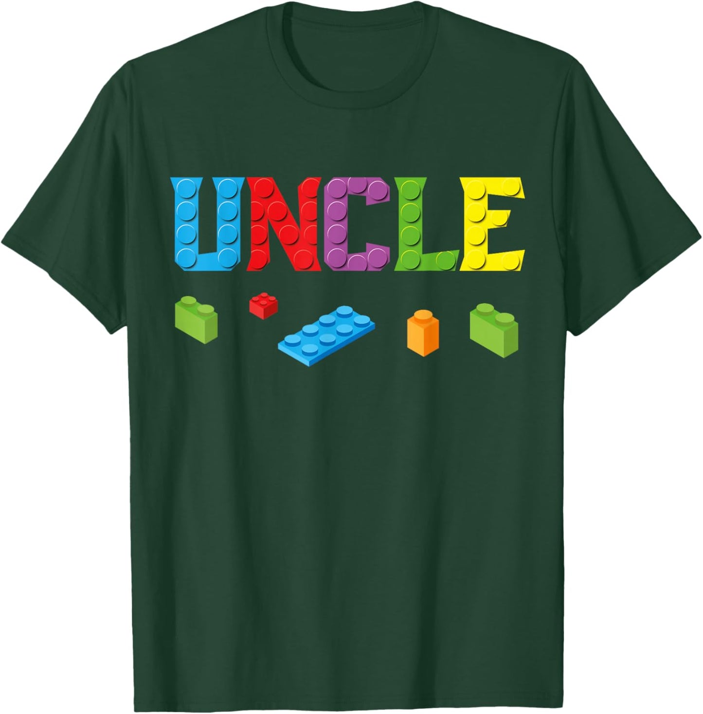 Uncle Master Builder Building Bricks Blocks Family Set T-Shirt - T-Shirt | Forest