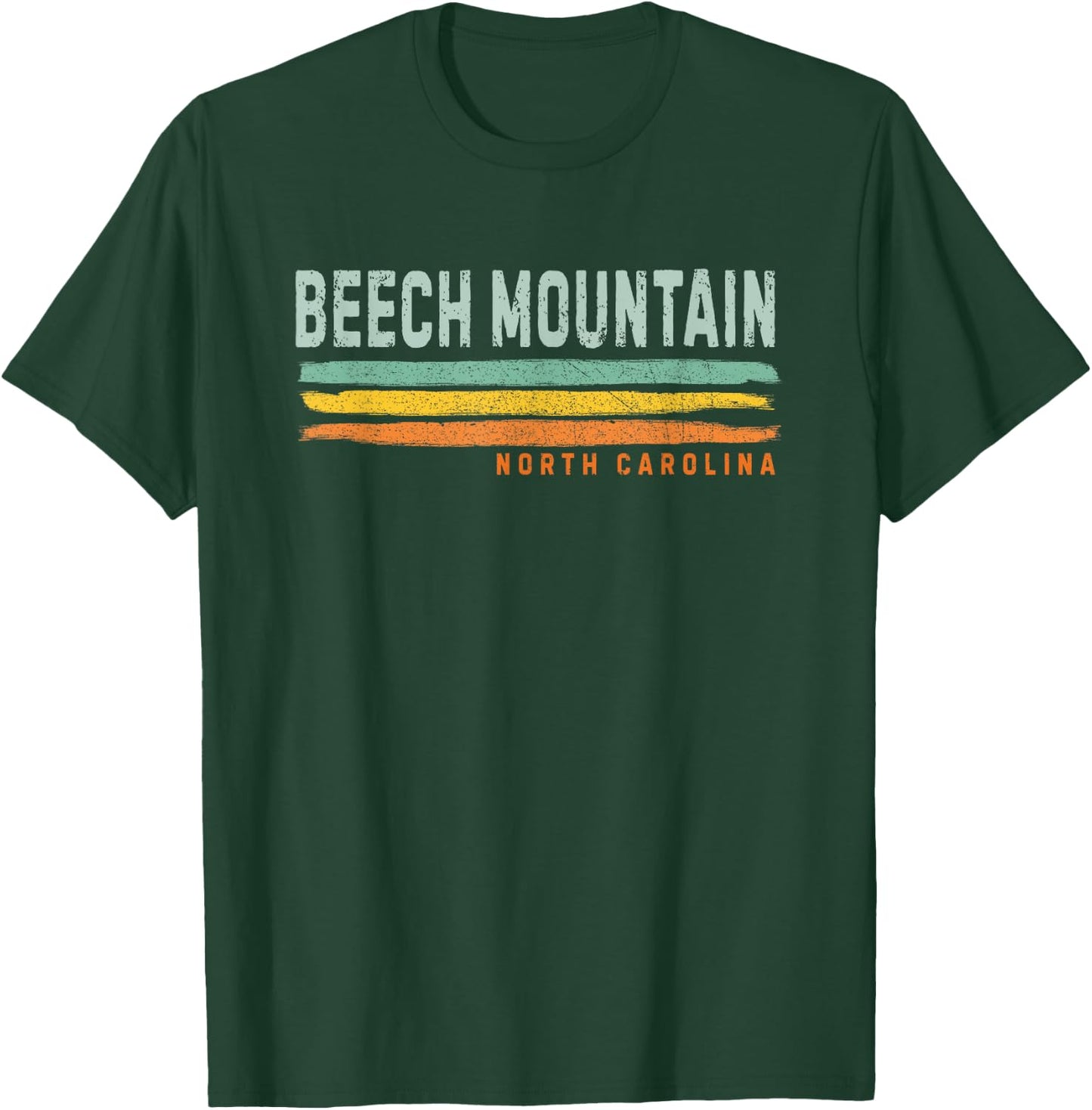 Vintage Stripes Beech Mountain NC T-Shirt - T-Shirt | Forest