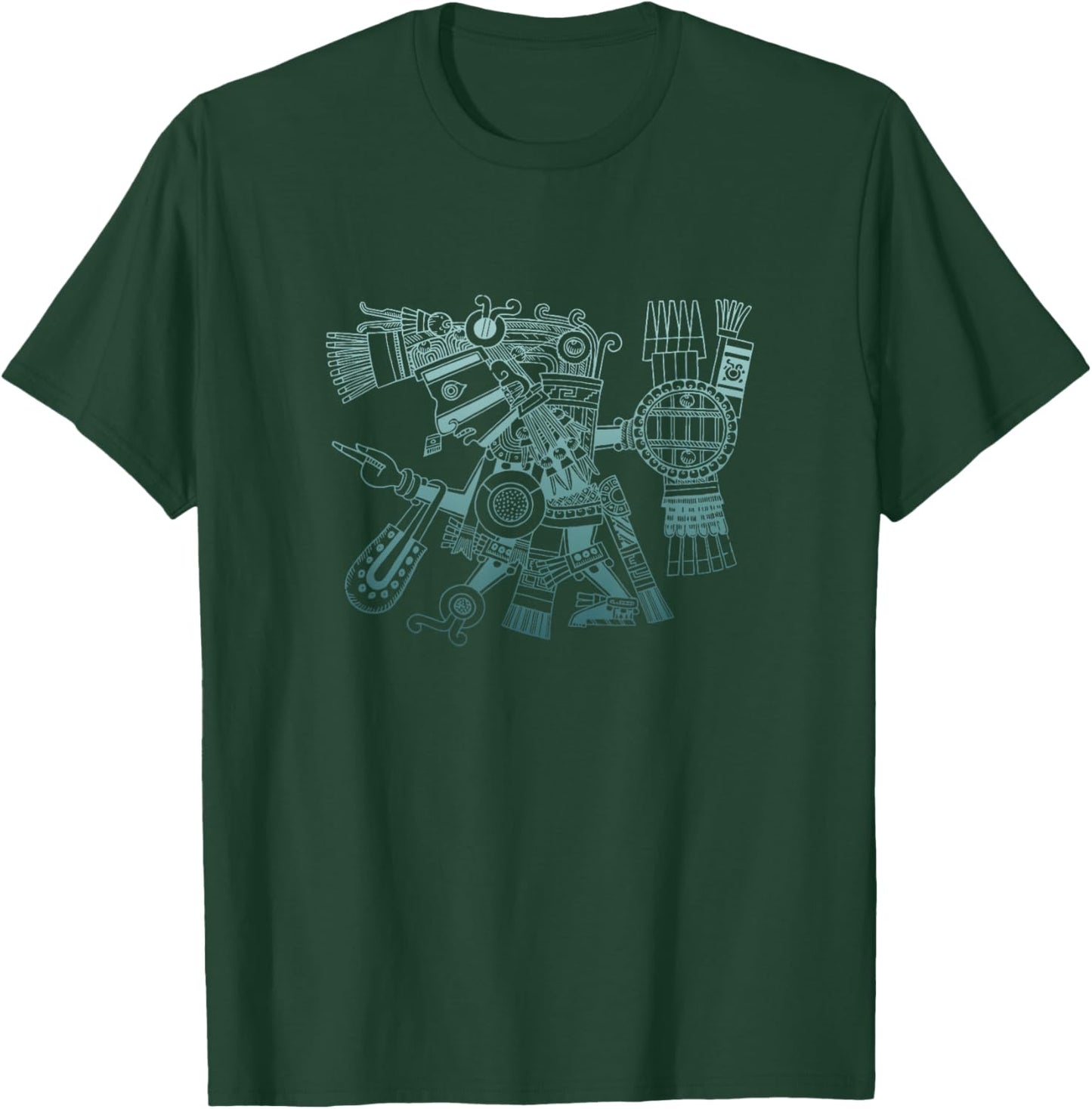 Maya patron deity Tezcatlipoca warrior Aztec Indians Mexico T-Shirt - T-Shirt | Forest