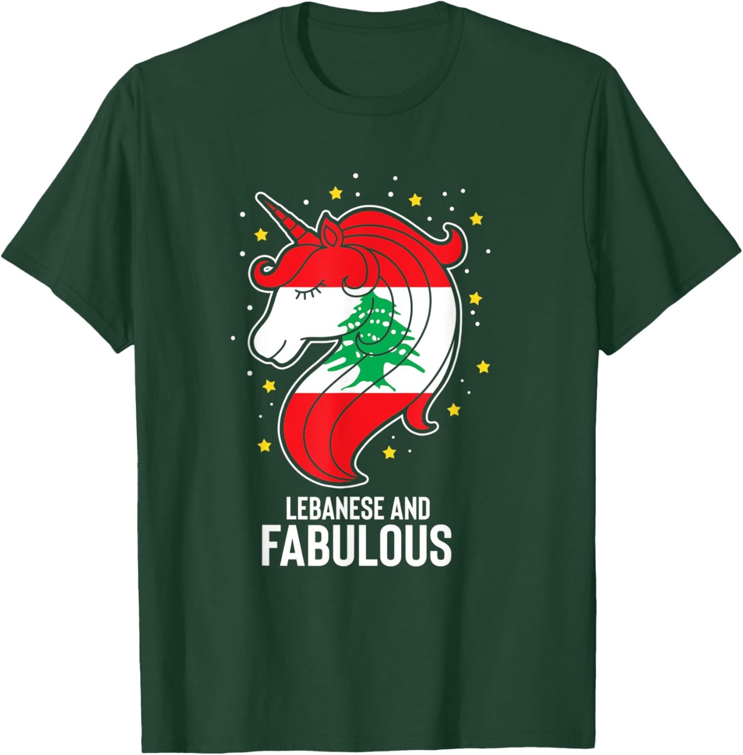Humorous Lebanese Cute Magical Horse Funny T-Shirt - T-Shirt | Forest