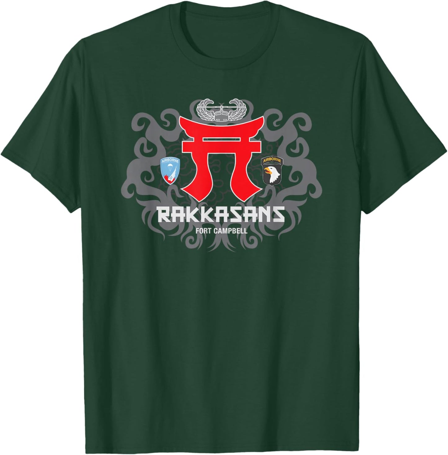 MEDALS OF AMERICA EST. 1976 RAKKASANS FORT CAMPBELL Black Adult T-Shirt - T-Shirt | Forest