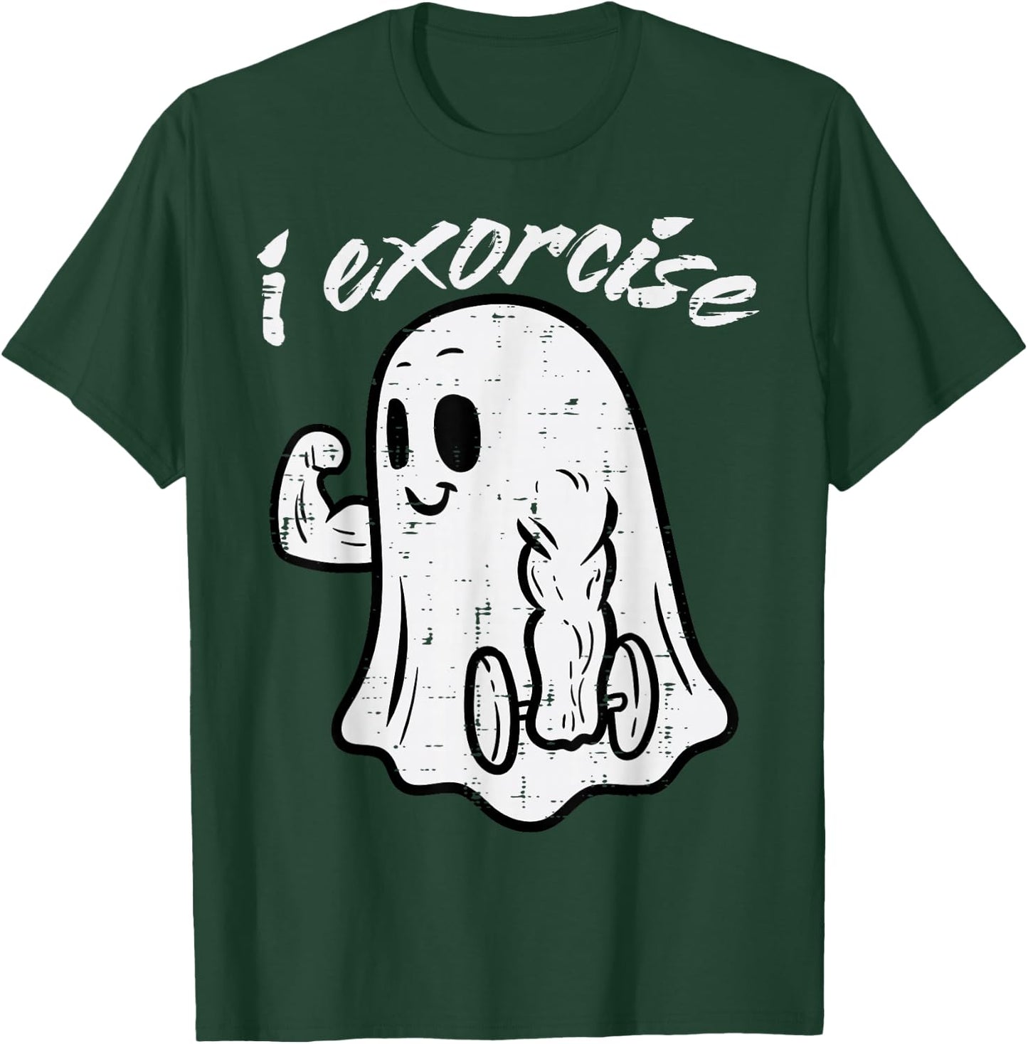 Halloween Exercise Ghost I Exorcise Gym Costume Women Men T-Shirt - T-Shirt | Forest