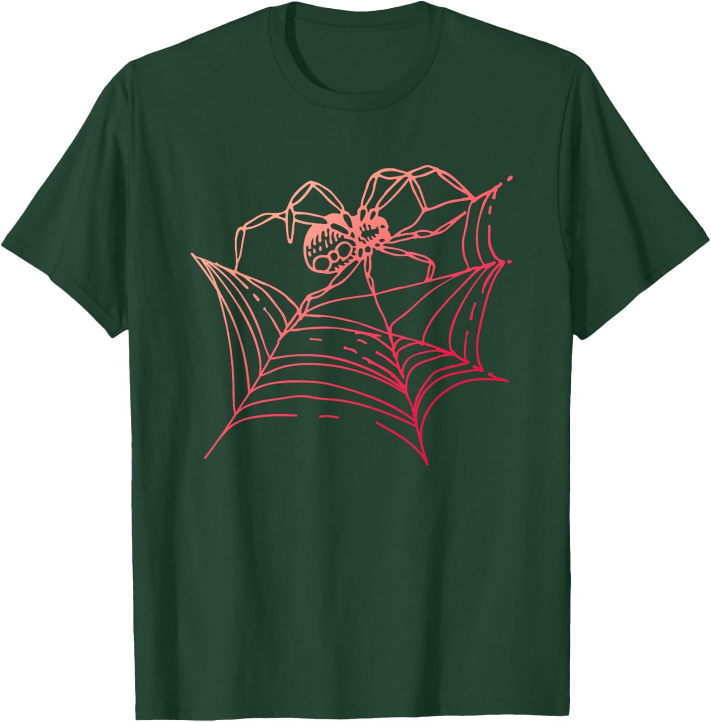 Spider Web Cobweb Arachnophile Spider Fan Arachnids T-Shirt - T-Shirt | Forest