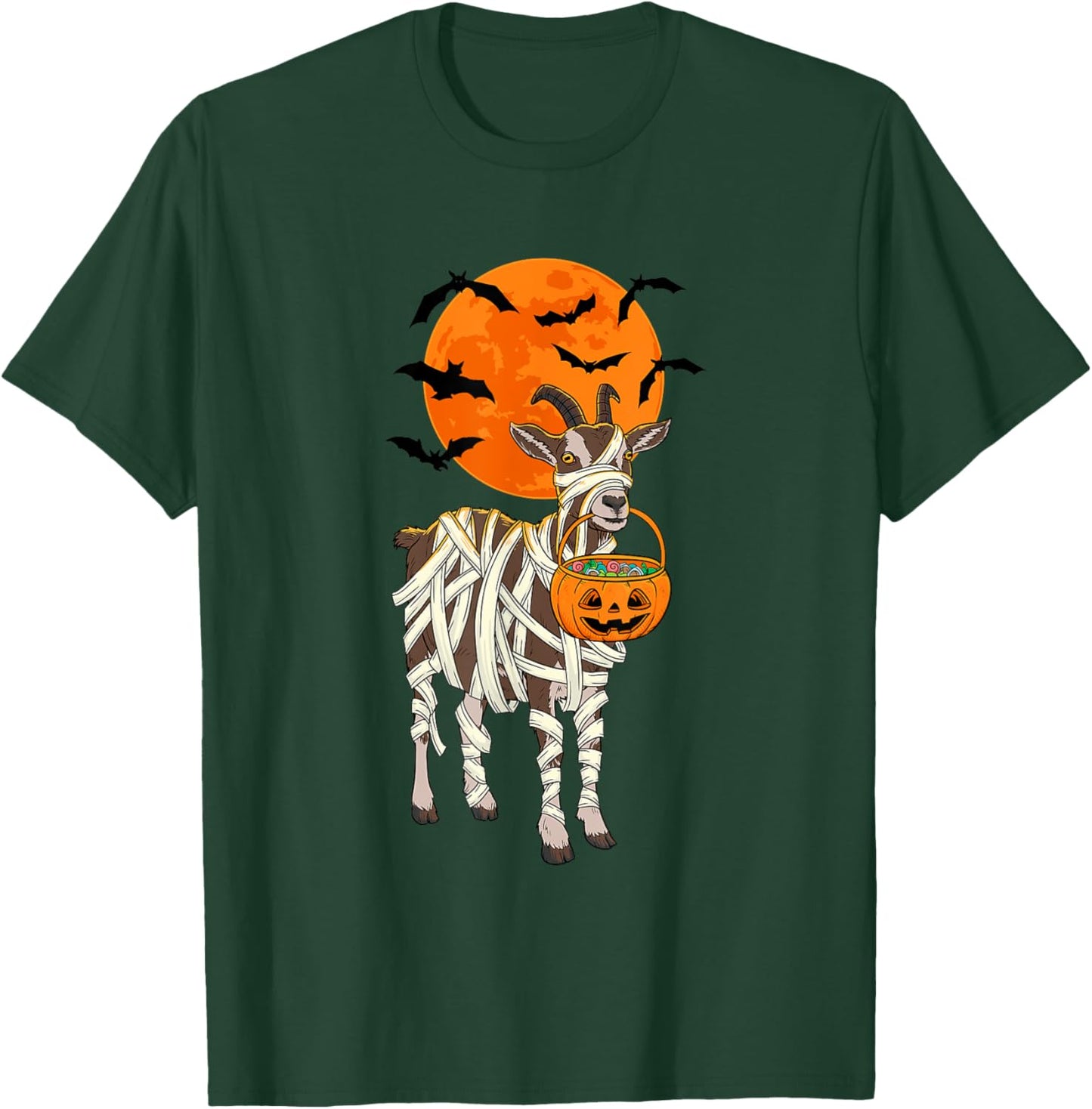 Goat Mummy Funny Halloween Farmer T-Shirt - T-Shirt | Forest