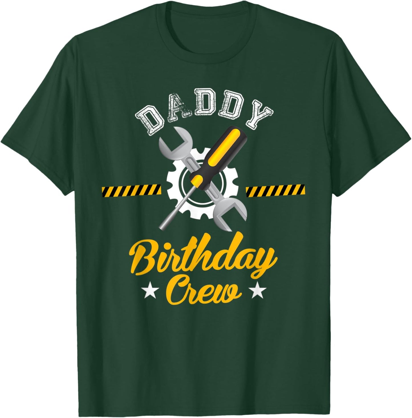 Daddy Birthday Crew Matching Family Mechanic Repairman Tool T-Shirt - T-Shirt | Forest