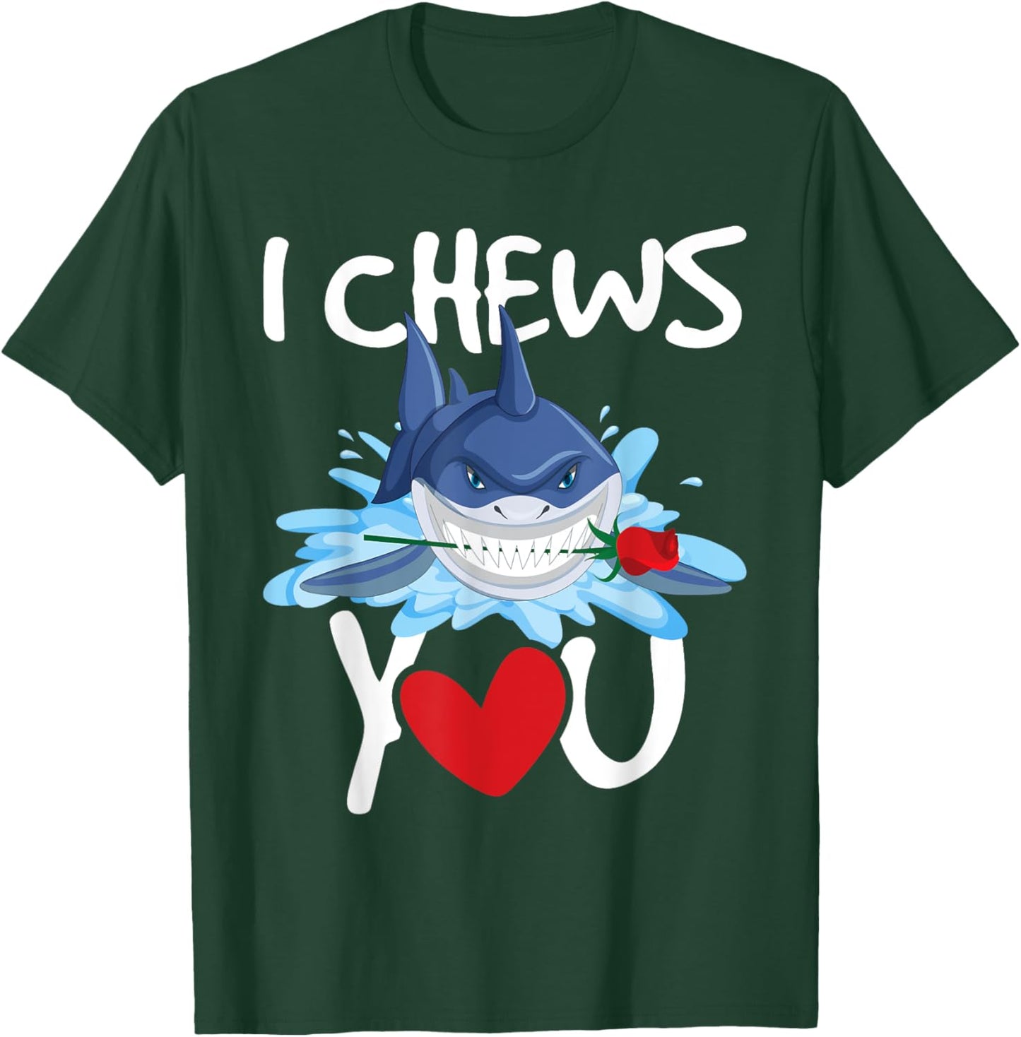 I Chews You - Shark Lovers Wildlife Marine Biologist Science T-Shirt - T-Shirt | Forest