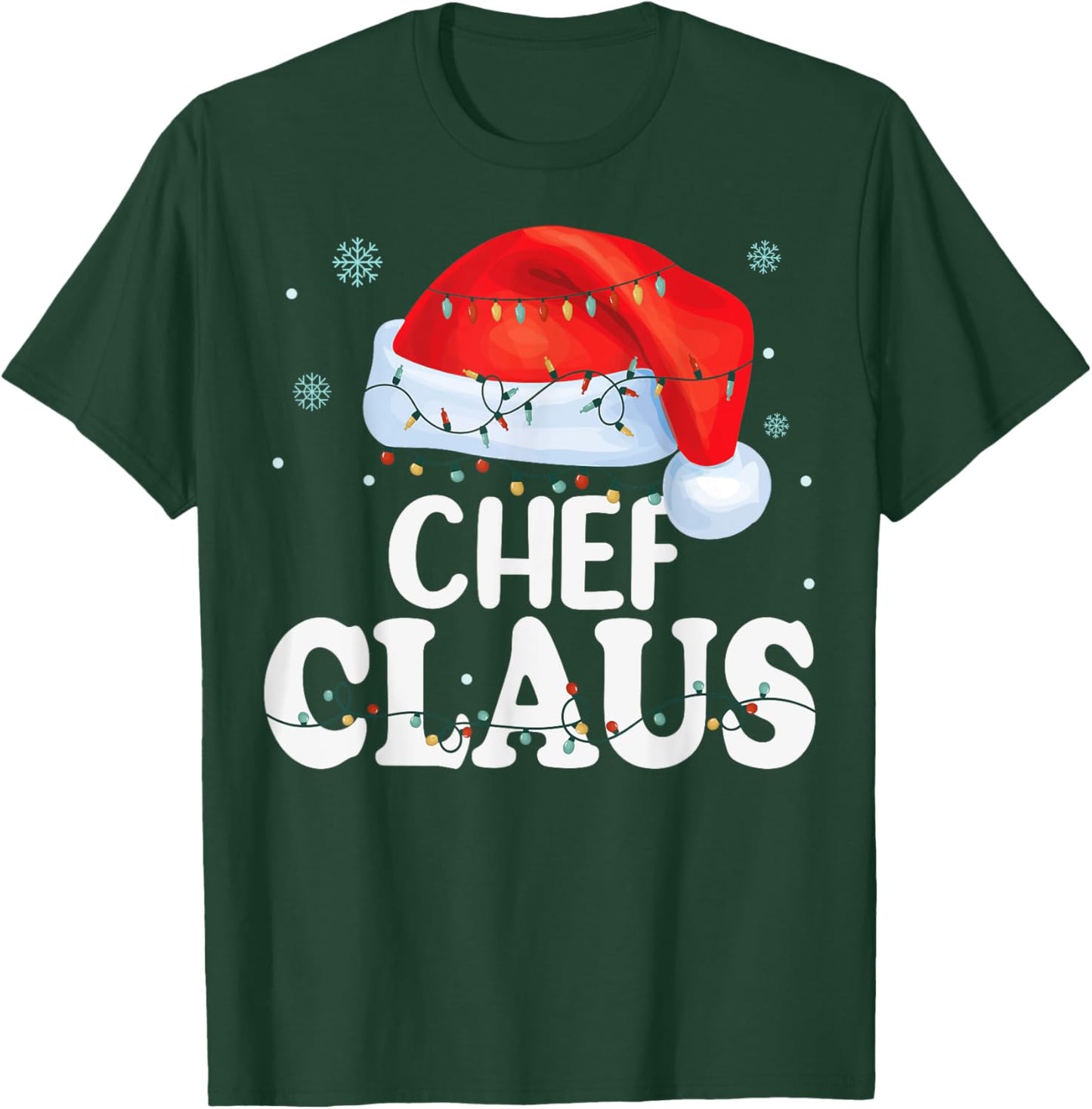 Chef Santa Claus Christmas Funny Matching Costume T-Shirt - T-Shirt | Forest