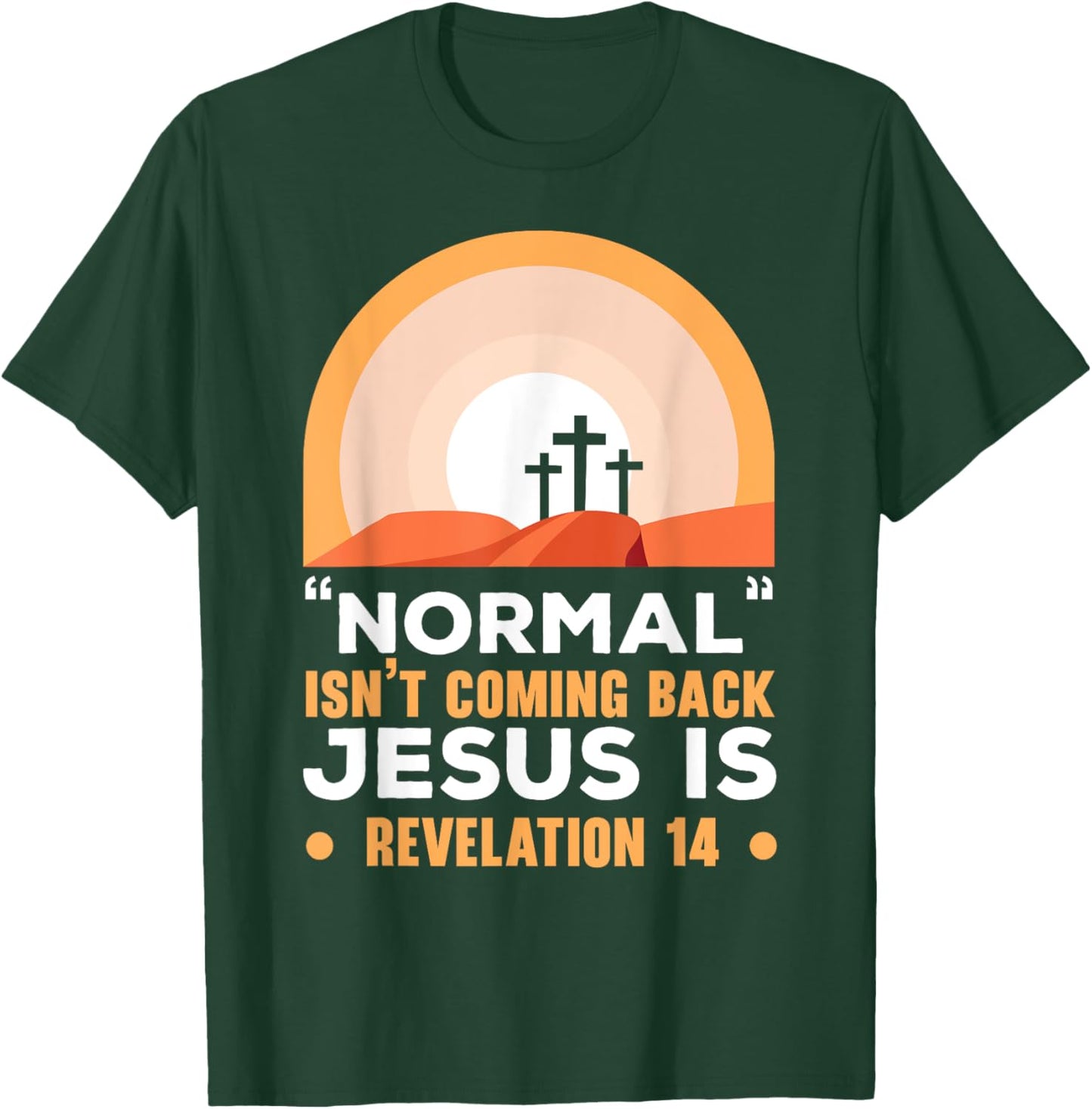 Normal Isn't Coming Back Jesus Is Christian Believer T-Shirt - T-Shirt | Forest
