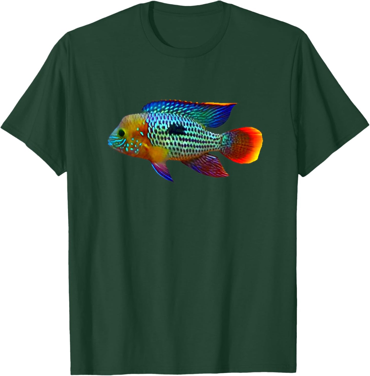 Green Terror Cichlids South American Cichlid Aquarium Fish T-Shirt - T-Shirt | Forest