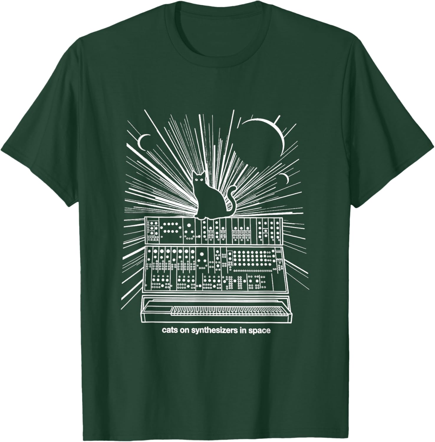 Cats On Synthesizers In Space Cat Owner Musician, Cat Lover T-Shirt - T-Shirt | Forest