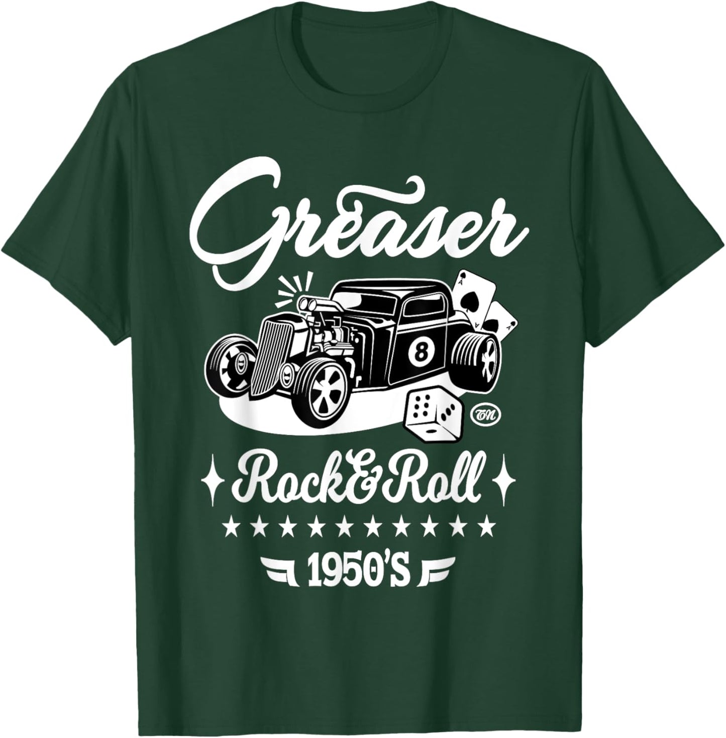 1950s Sock Hop Costume Retro 50s Vintage Rockabilly Greaser T-Shirt - T-Shirt | Forest