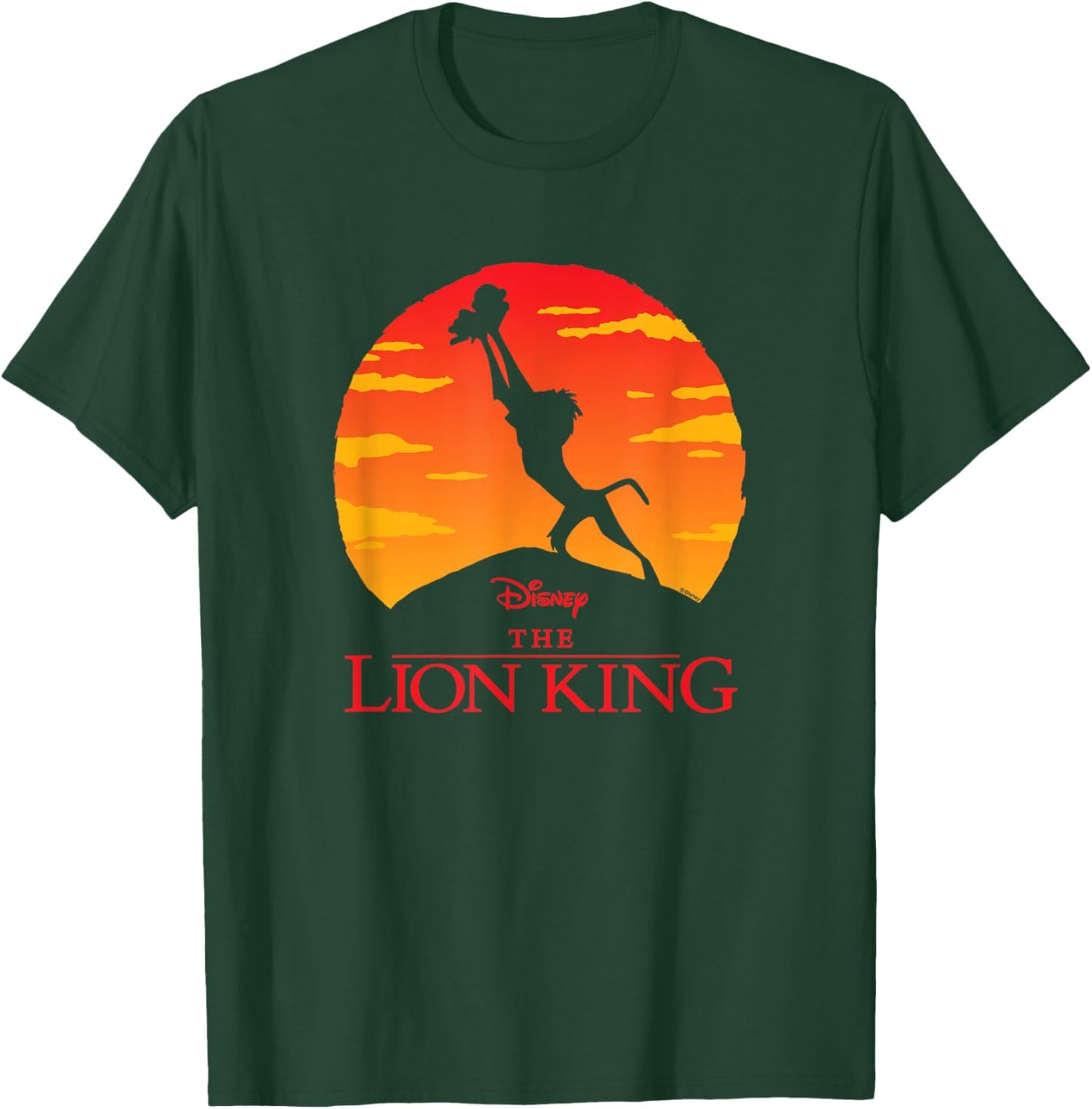 Lion King - Baby Simba Pride Rock Silhouette T-Shirt - T-Shirt | Forest