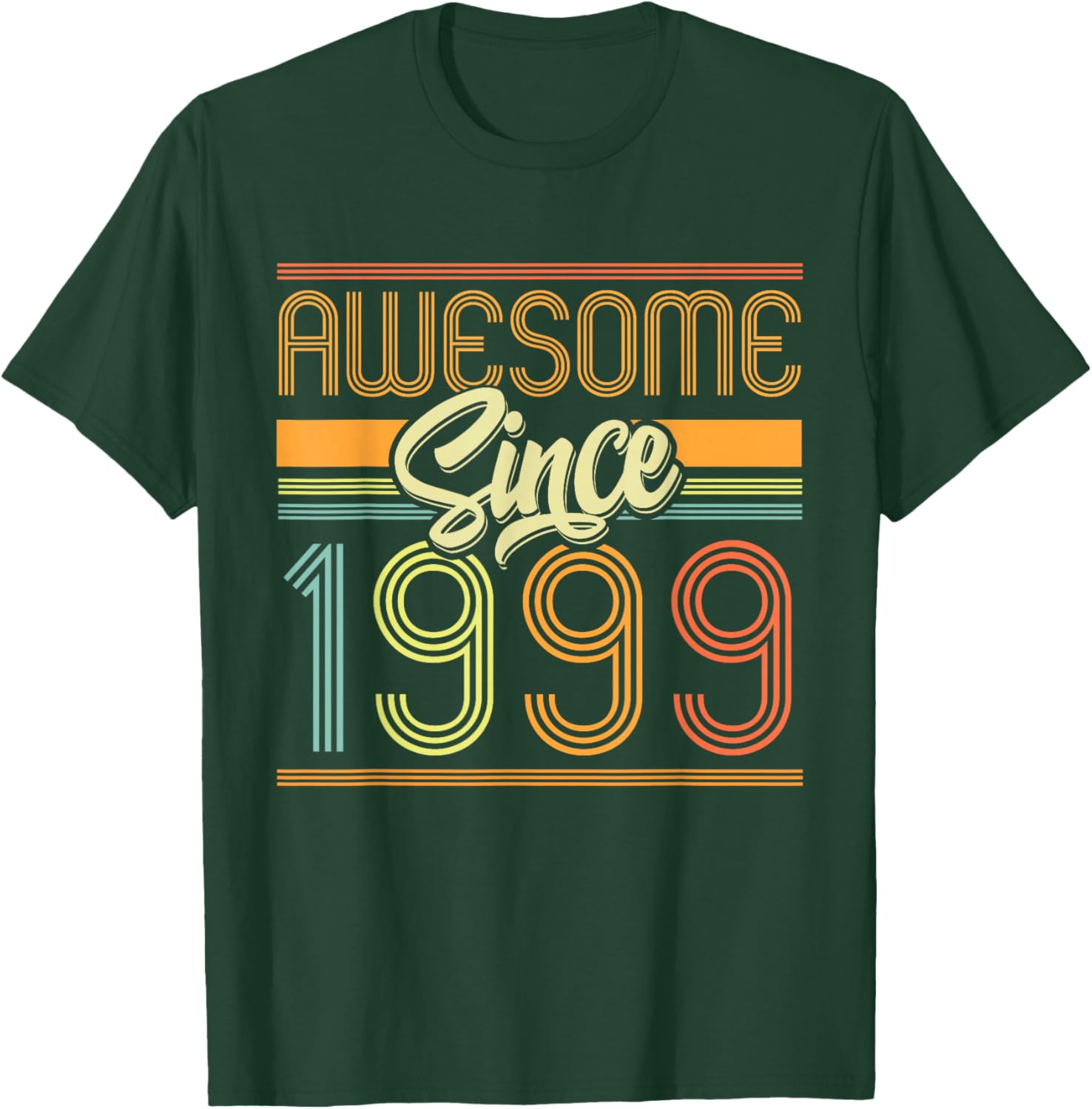 Awesome Since 1999 26th Birthday 26 Years Old Bday Men Women T-Shirt - T-Shirt | Forest