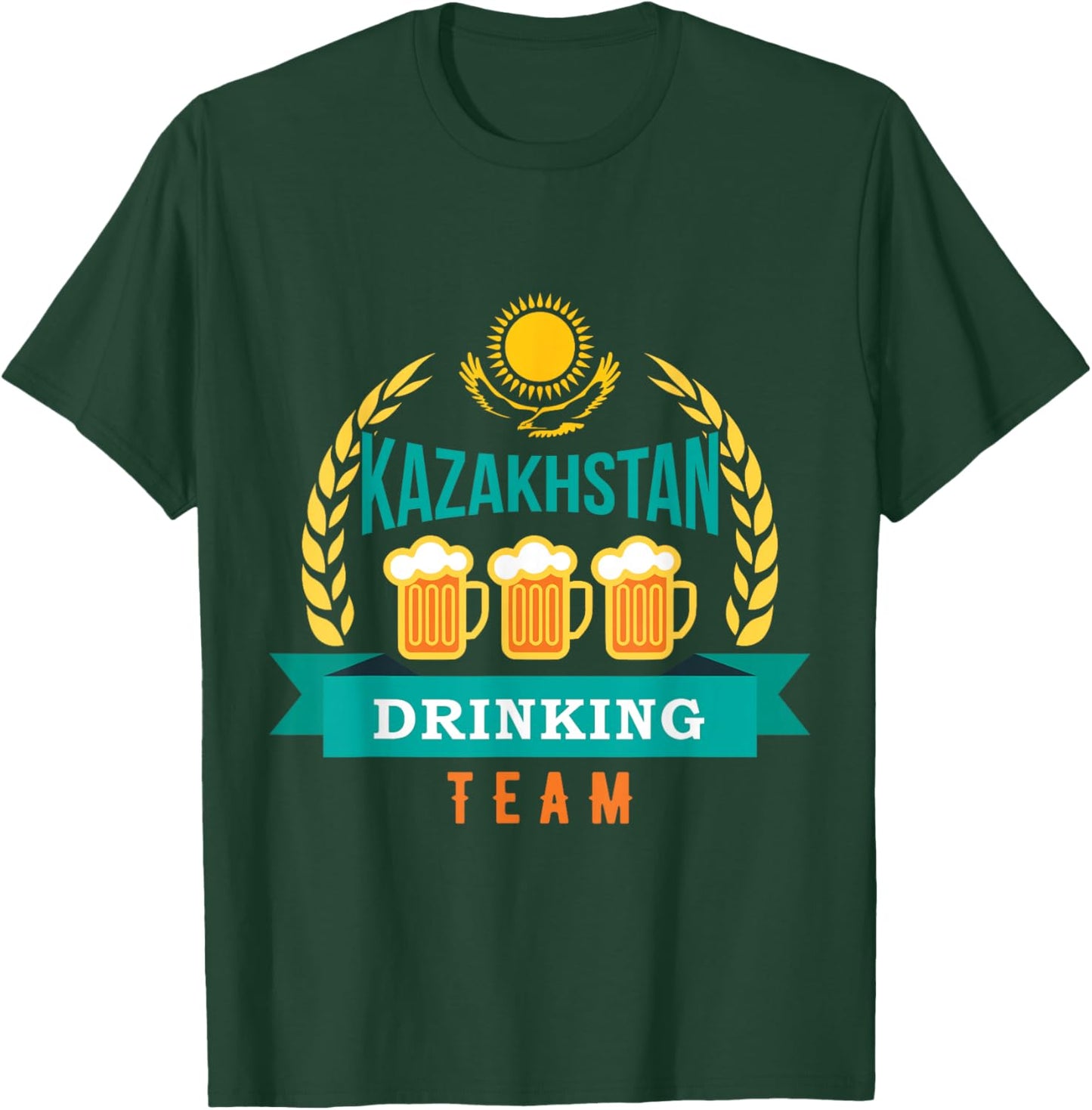Republic of Kazakhstan Qazaqstan Kazakhian Beer T-Shirt - T-Shirt | Forest