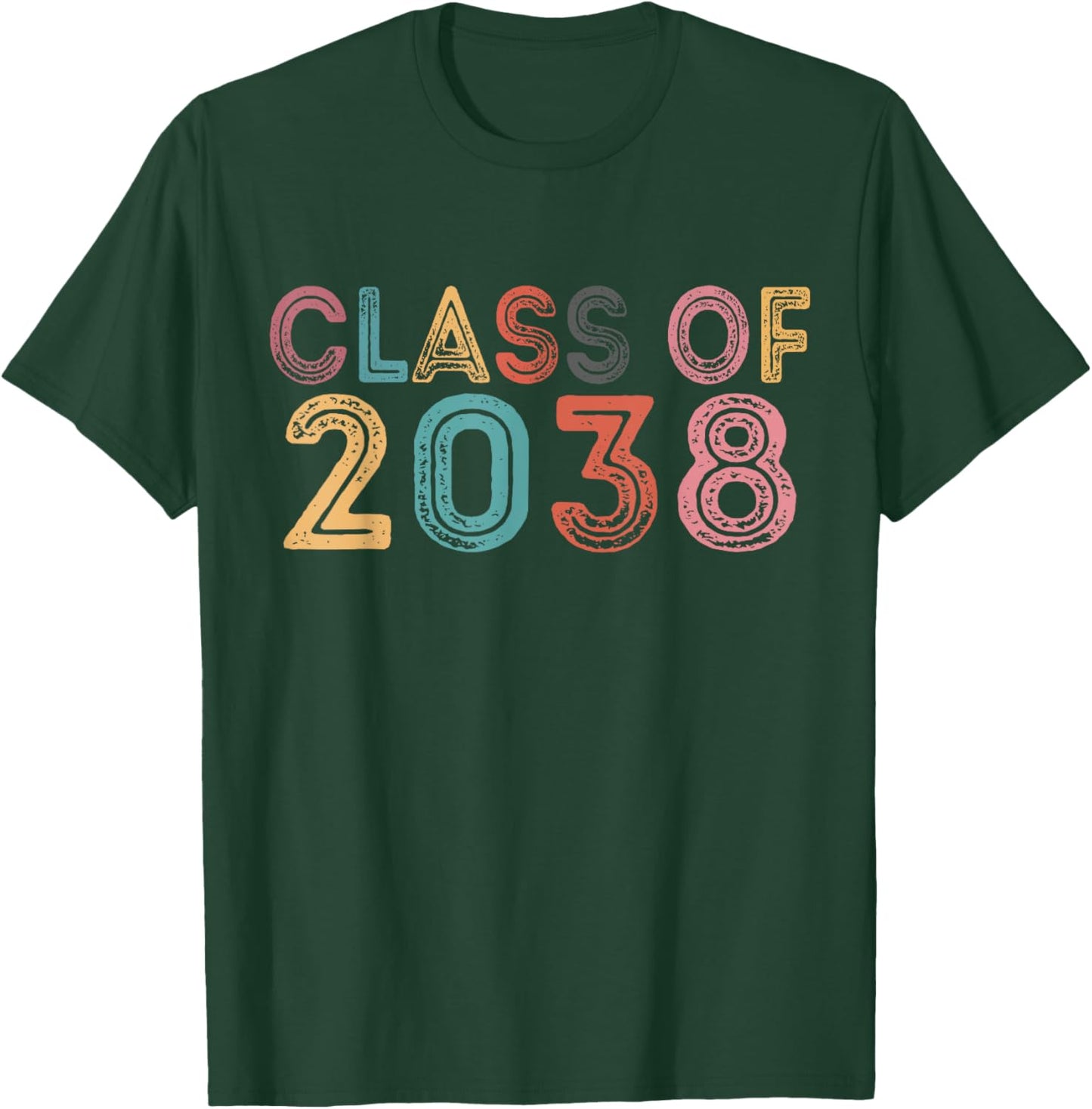 Class Of 2038 Grow With Me Graduation 2038 T-Shirt - T-Shirt | Forest