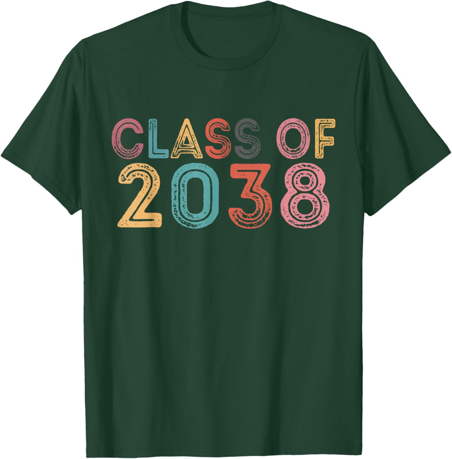 Class Of 2038 Grow With Me Graduation 2038 T-Shirt - T-Shirt | Forest