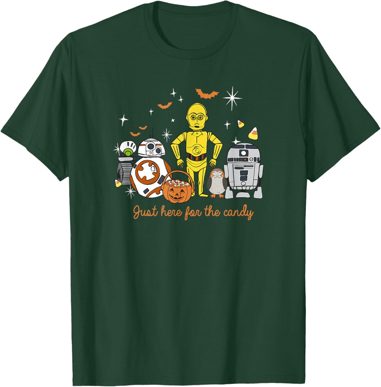 Star Wars Group Shot Halloween Here For The Candy T-Shirt - T-Shirt | Forest