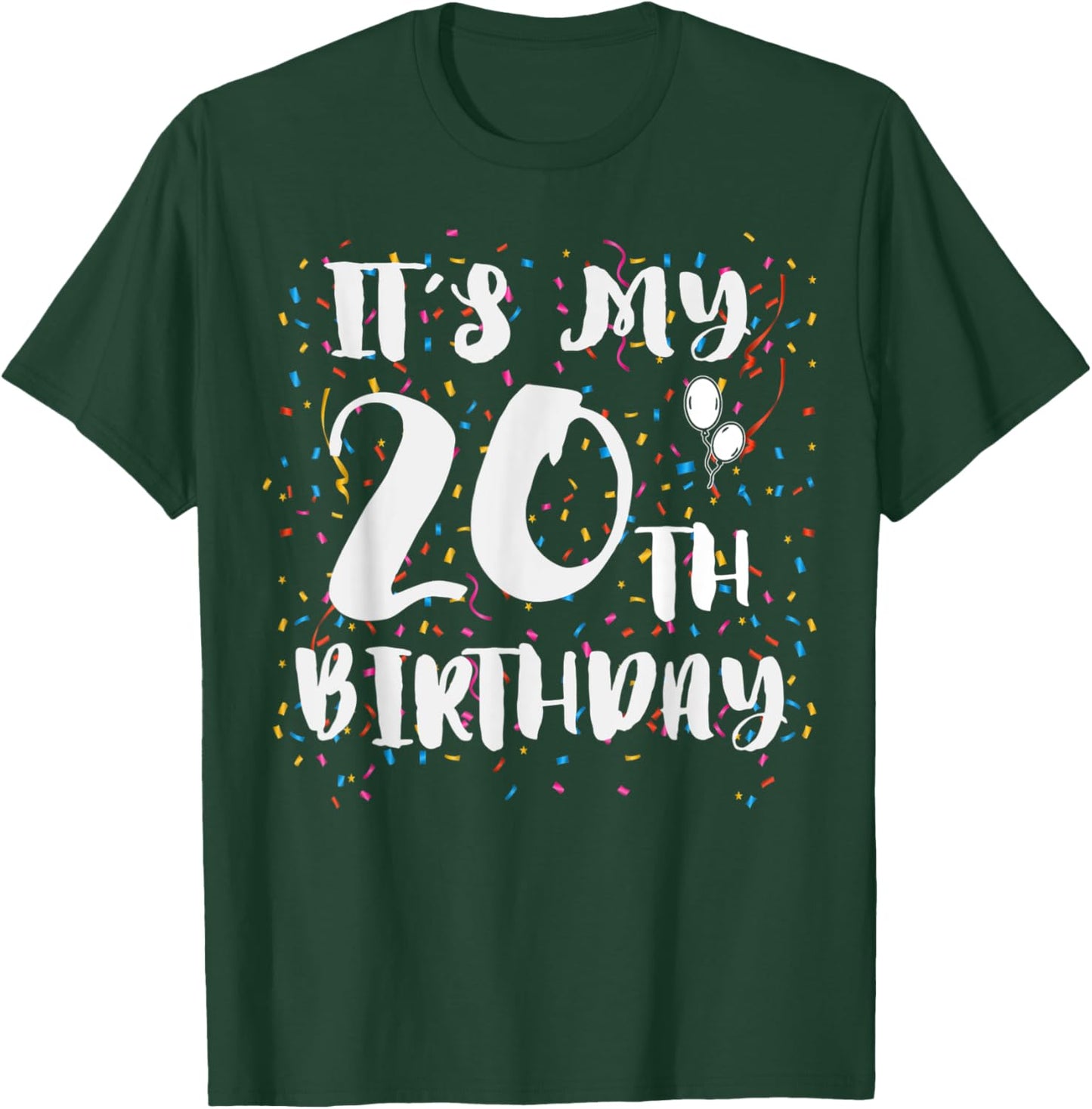 Its My 20th Birthday Happy 2002 Birthday Lady T-Shirt - T-Shirt | Forest