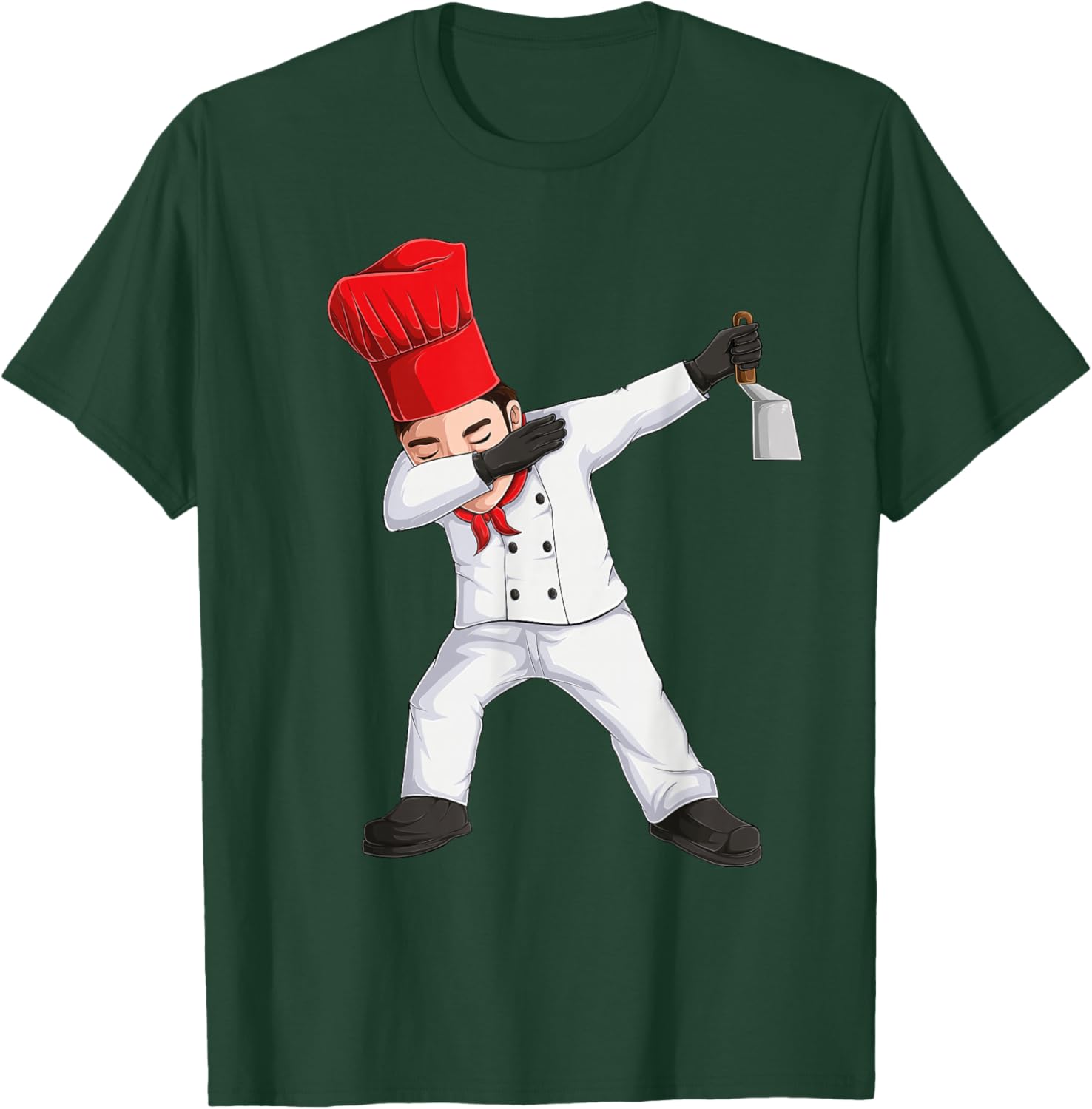 funny dabbing Hibachi chef cook costume men women cooking T-Shirt - T-Shirt | Forest