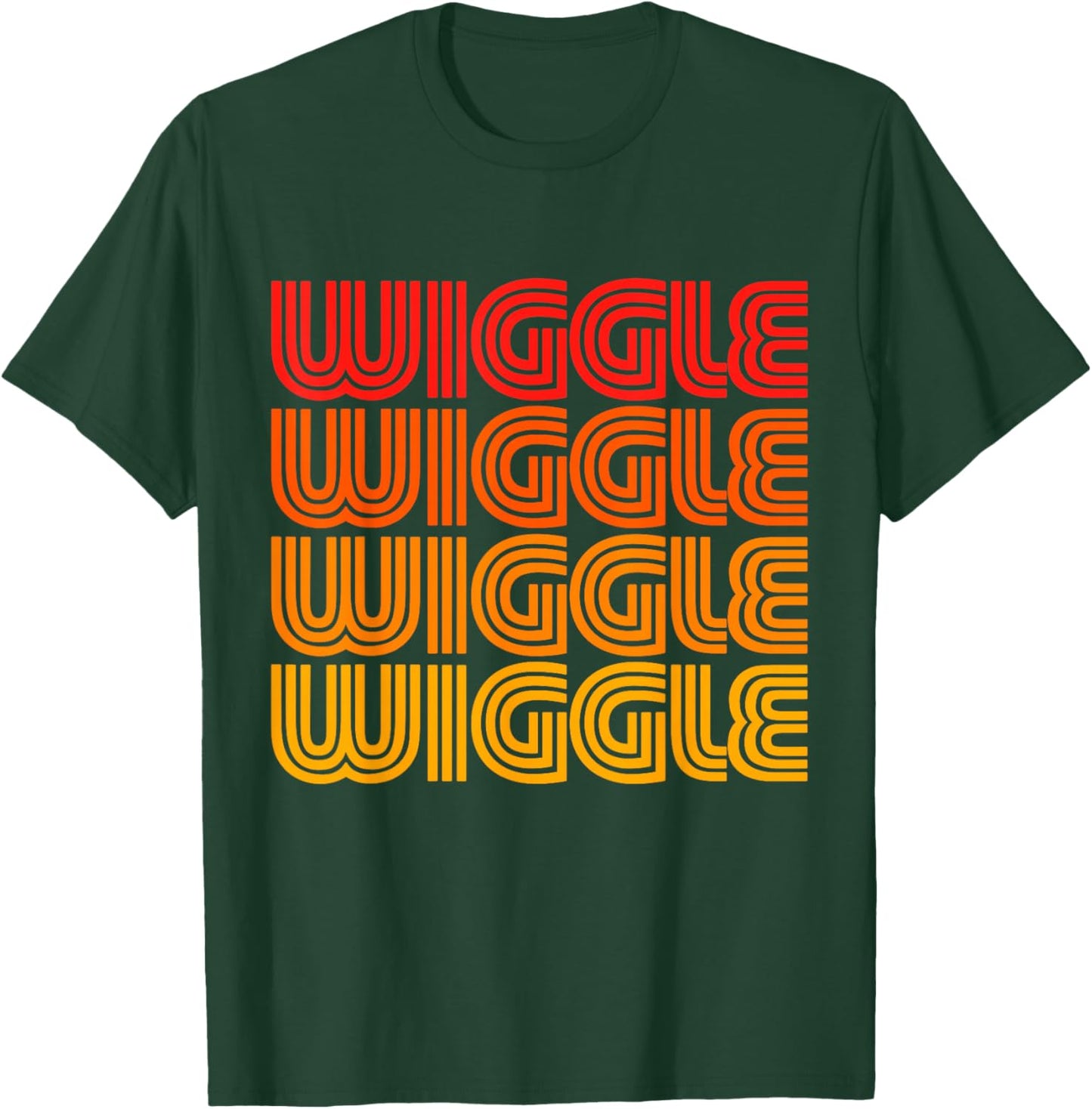 Wiggle Funny Cute Dance Movement Exercise Word 80s T-Shirt - T-Shirt | Forest