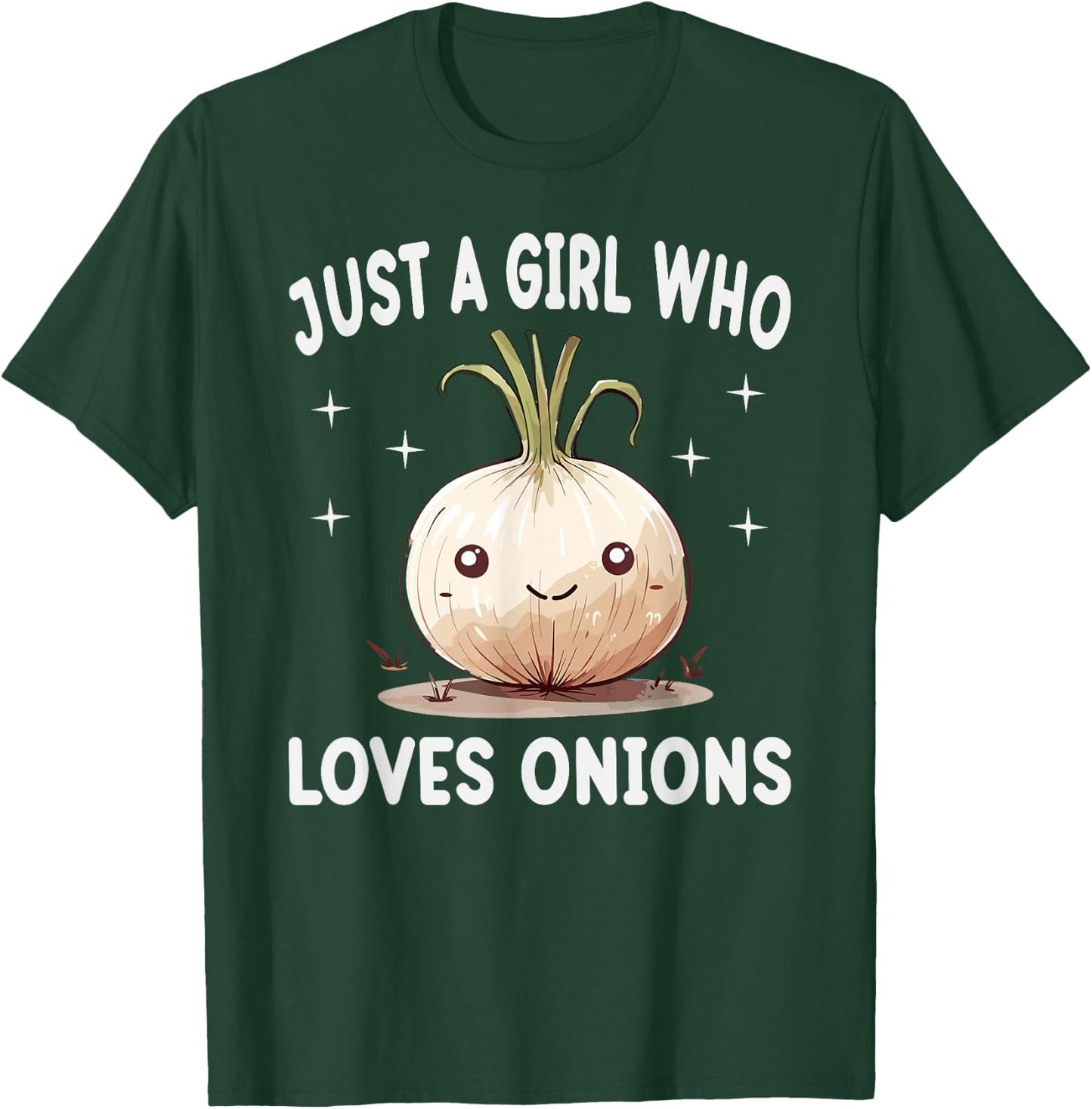 Just A Girl Who Loves Onions Funny Onions Lover Gift T-Shirt - T-Shirt | Forest