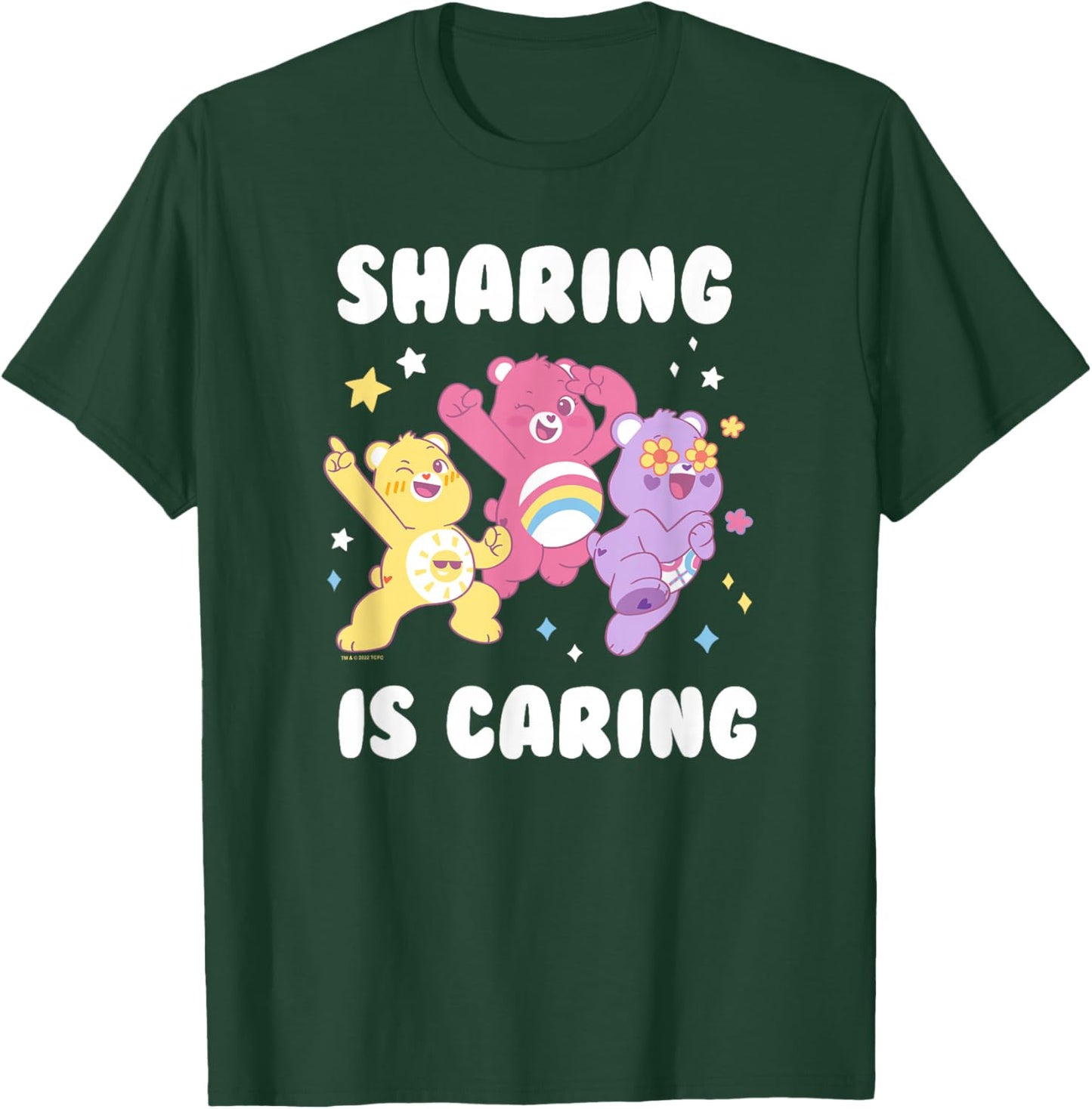 Care Bears Cheer Bear Sharing is Caring Sparkle Group Poster T-Shirt - T-Shirt | Forest