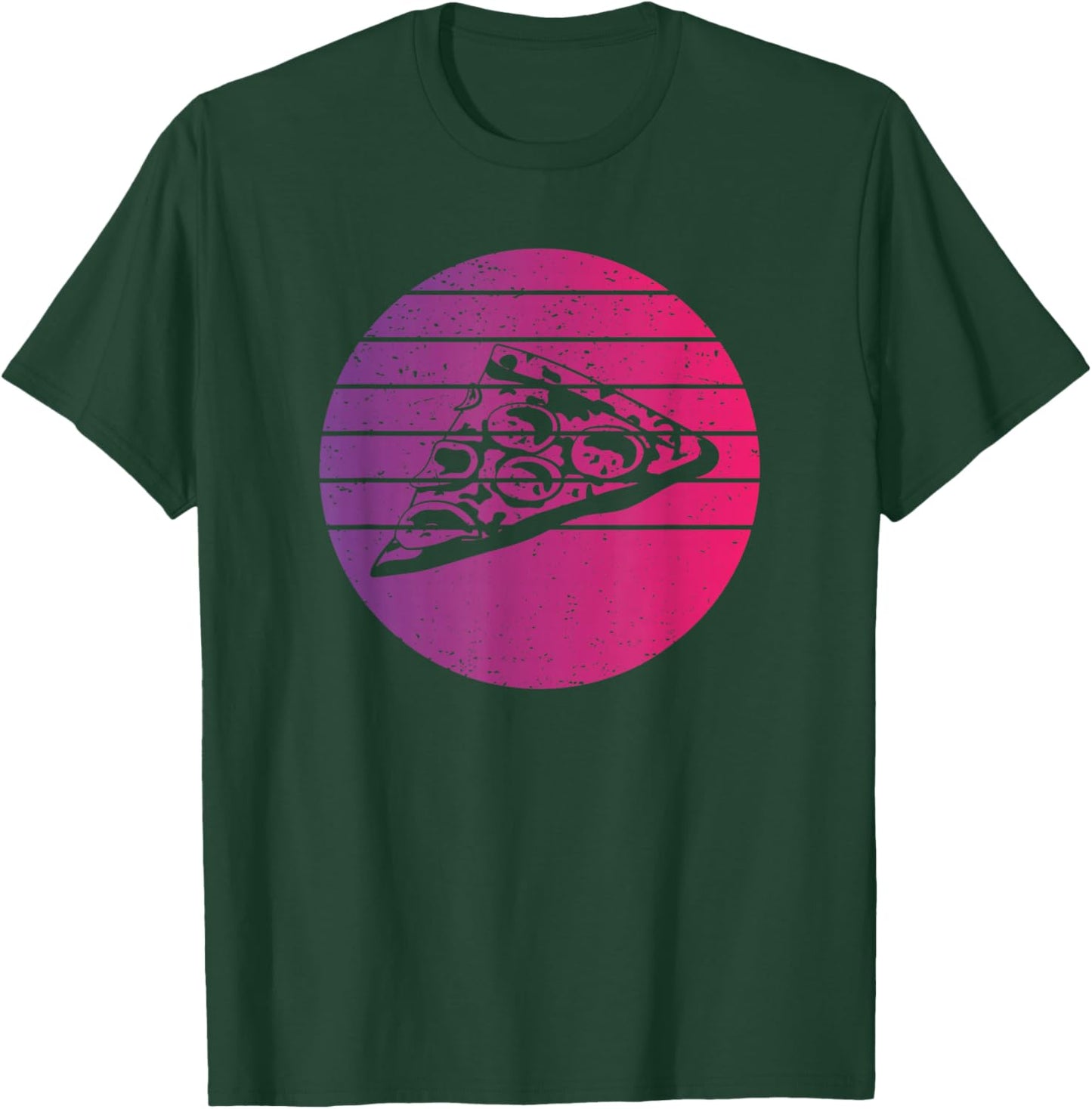 Pizza Slice Retro Style Vintage T-Shirt - T-Shirt | Forest