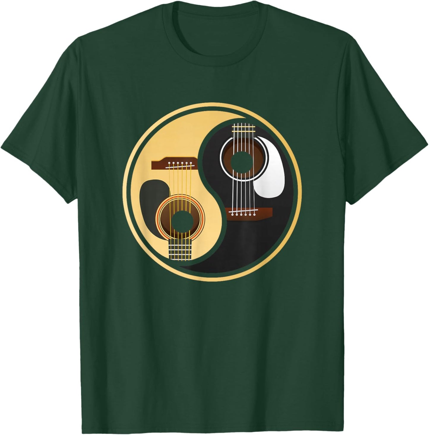 Guitar Music Lover Guitar Yin Yang T-Shirt - T-Shirt | Forest