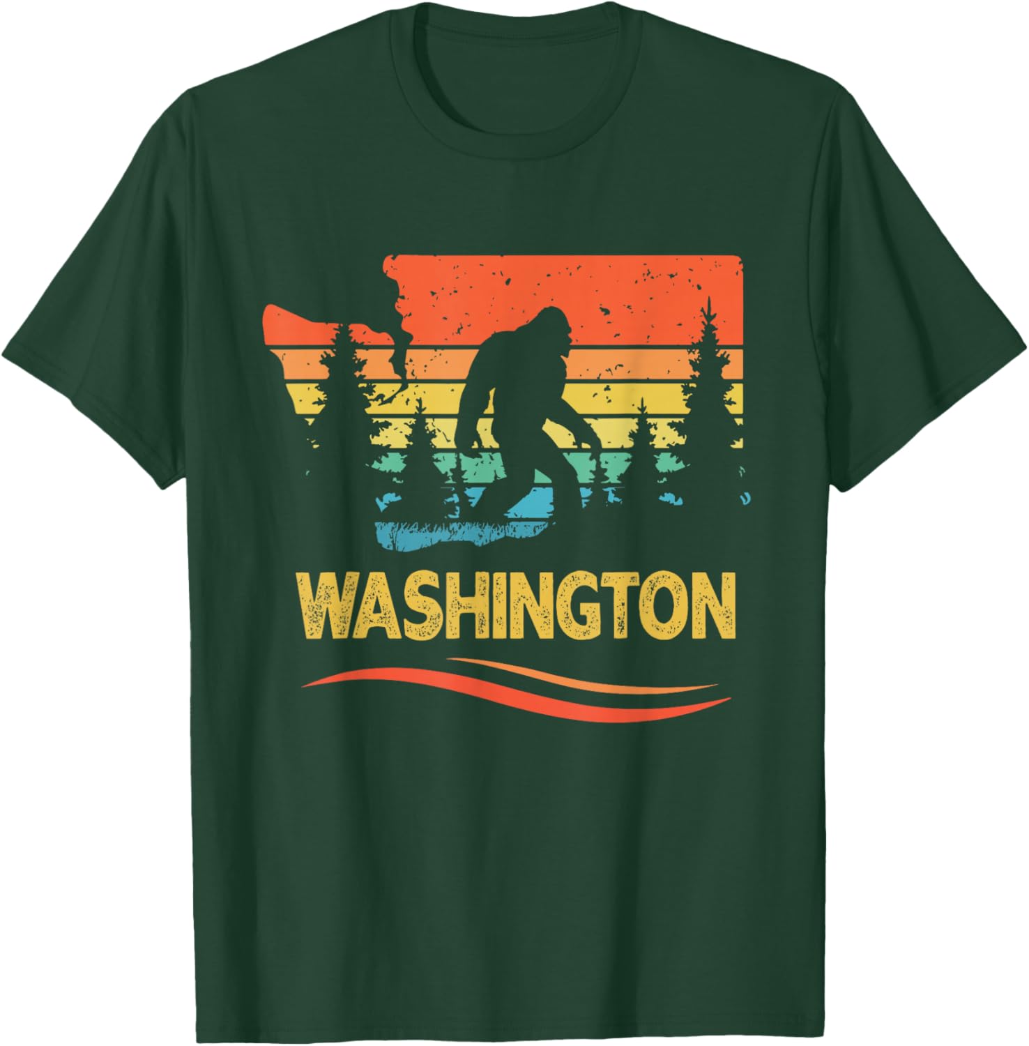 Washington with a Bigfoot or a Sasquatch T-Shirt - T-Shirt | Forest