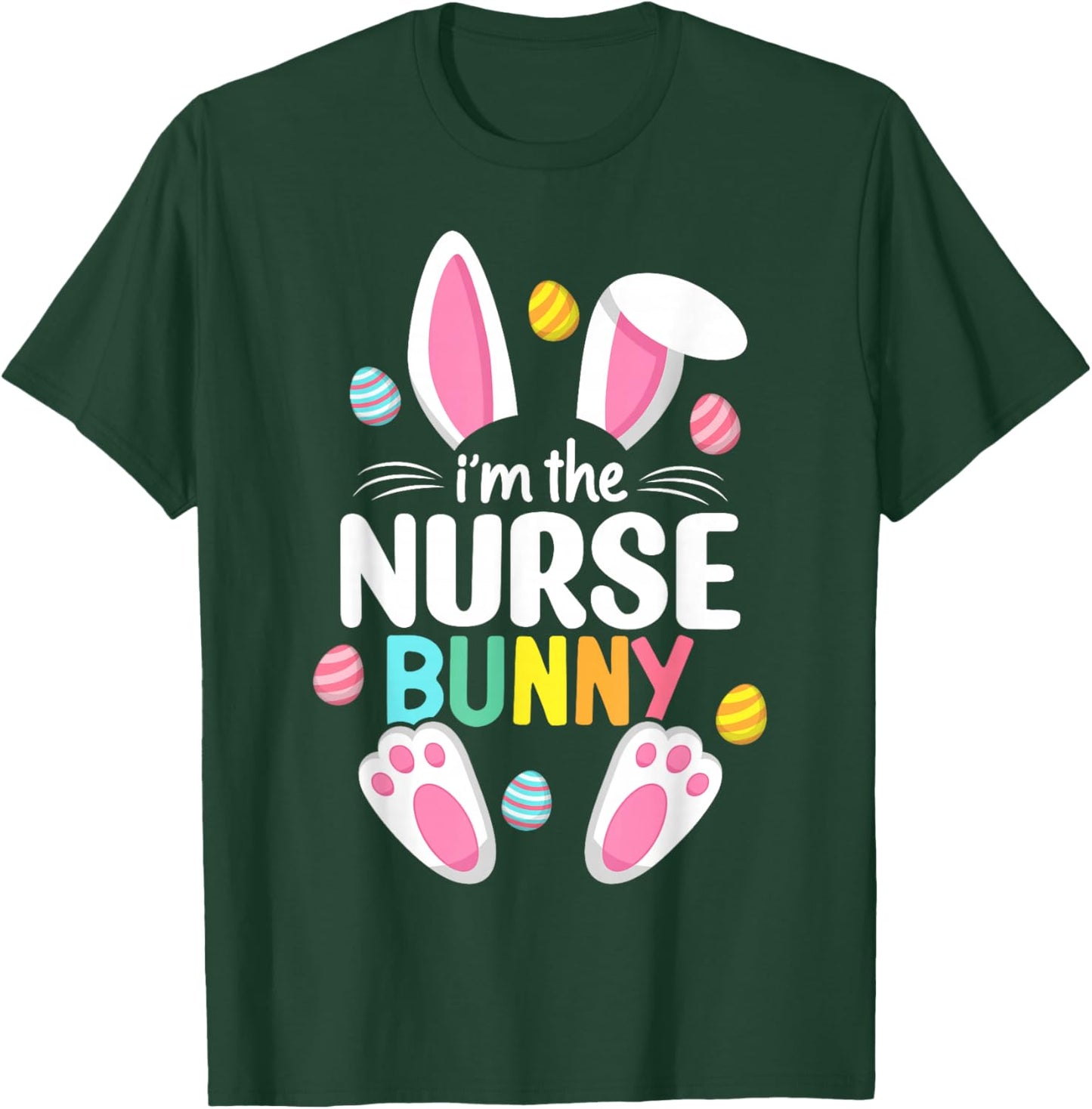 Easter Nurse Bunny Ears Nursing Easter Egg Stethoscope Women T-Shirt - T-Shirt | Forest