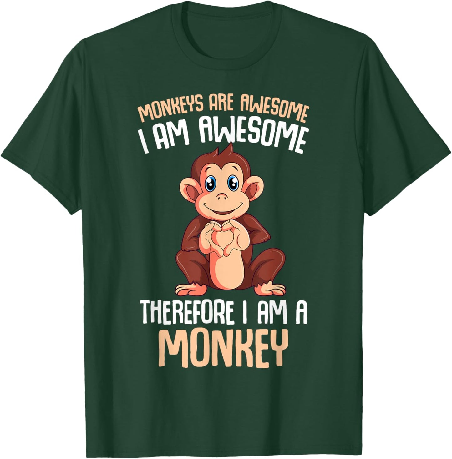 Monkeys Are Awesome Boys Kids Girls Monkey T-Shirt - T-Shirt | Forest