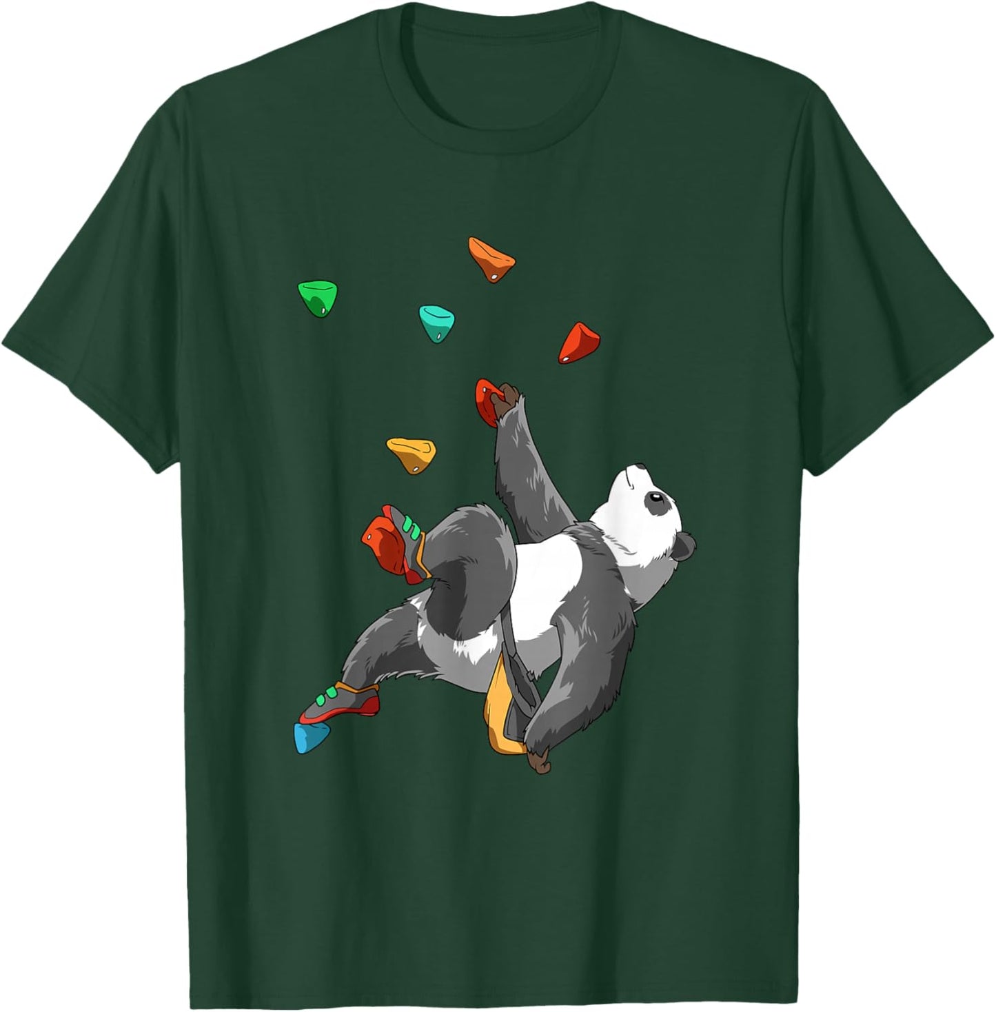 Bouldering and Rock Climbing Panda T-Shirt - T-Shirt | Forest