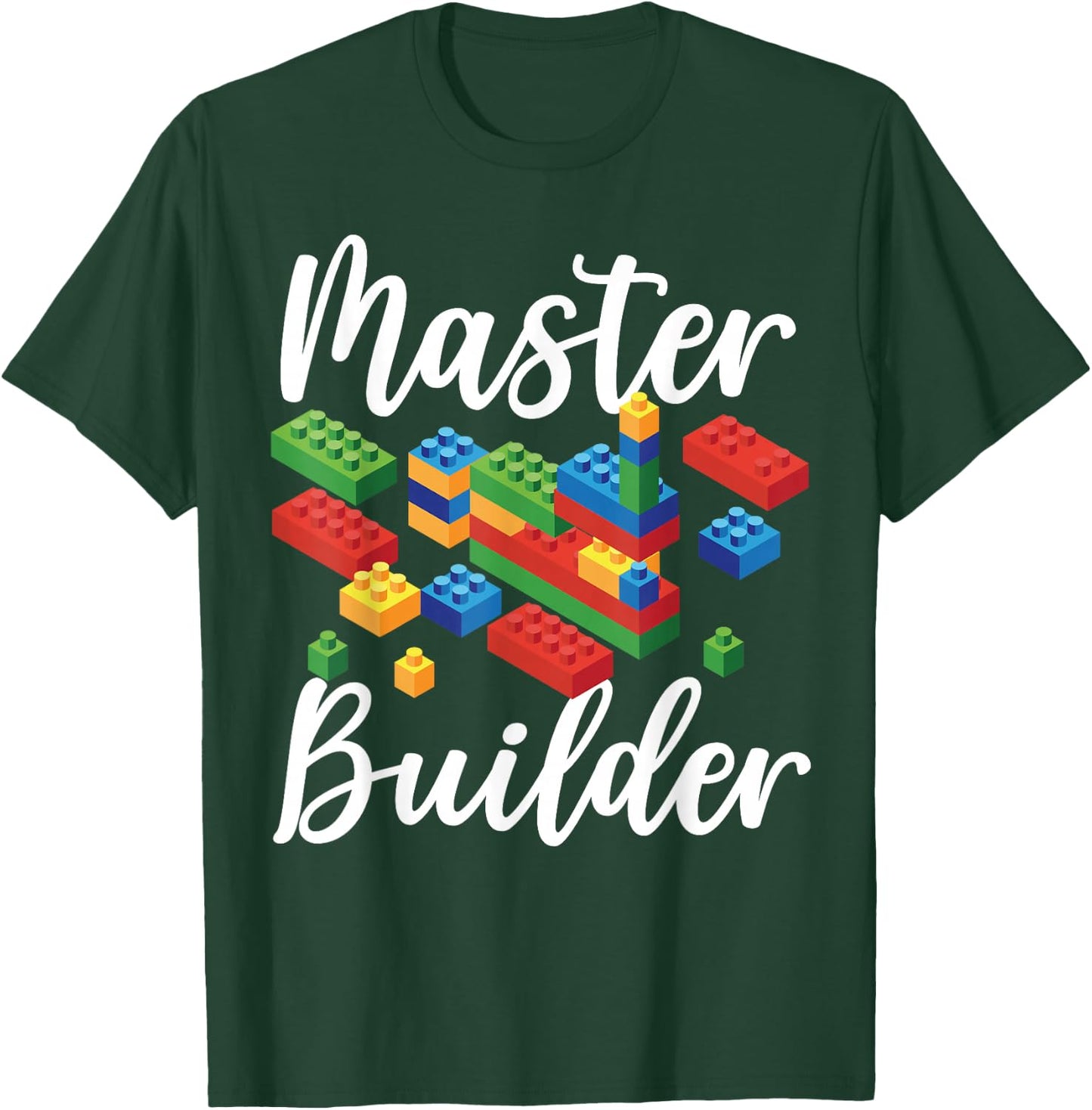 Master Builder Bricks Blocks Play Toys T-Shirt - T-Shirt | Forest