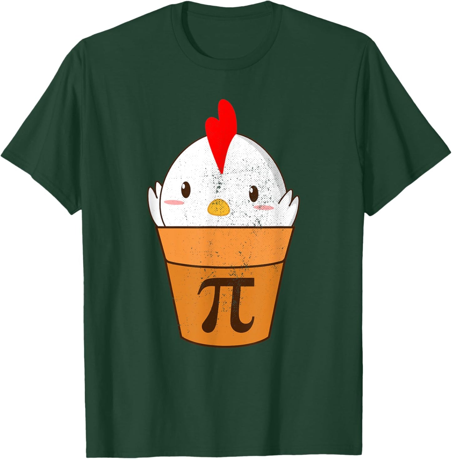 Chicken Pot Pie Funny Pi Day 3.14 March 14th Vintage Pi T-Shirt - T-Shirt | Forest